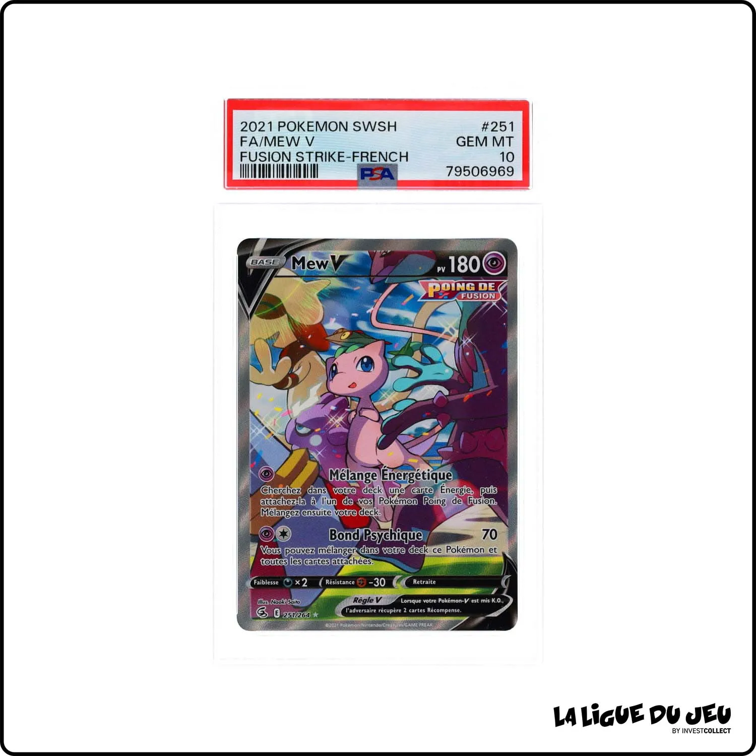 Ultra - Pokemon - Poing de Fusion - Mew V 251/264 - PSA 10 - Français