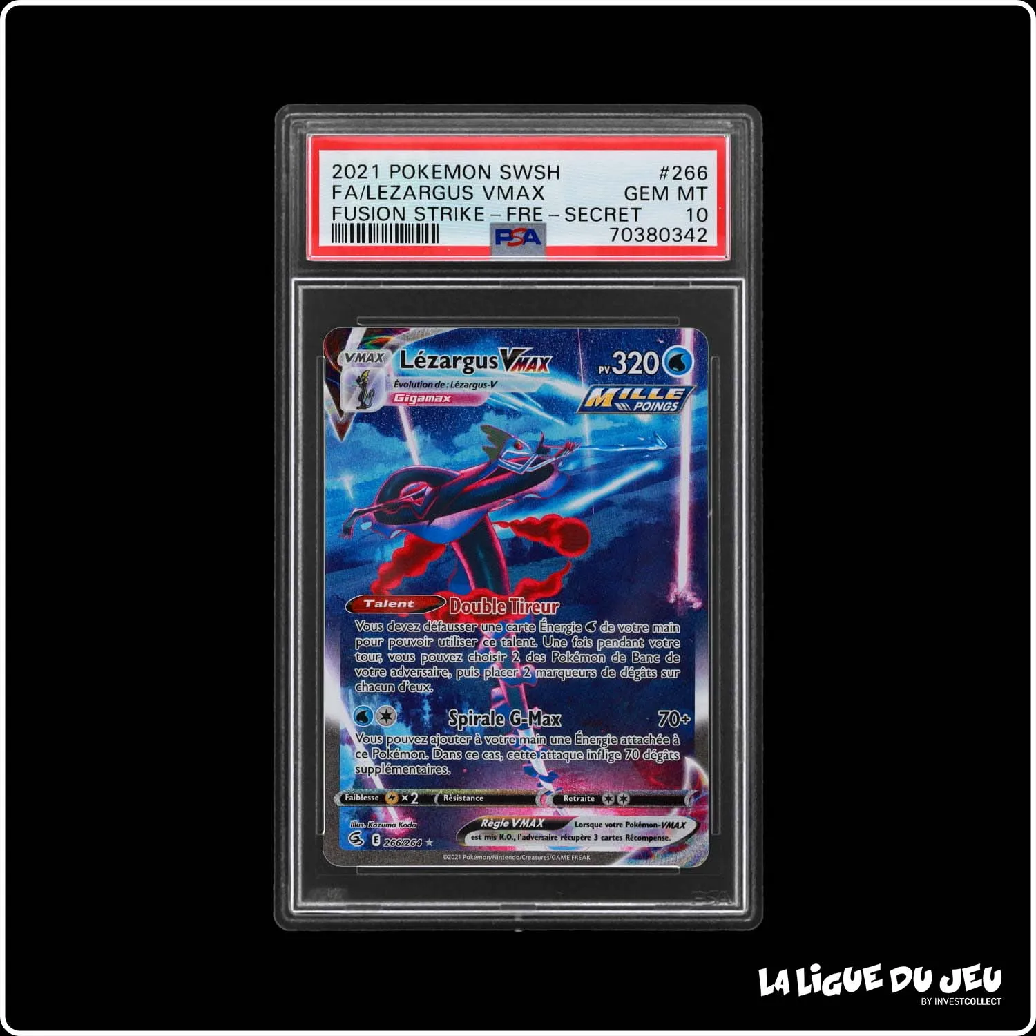 Secrete - Pokemon - Poing de Fusion - Lézargus VMAX 266/264 - PSA 10 - Français