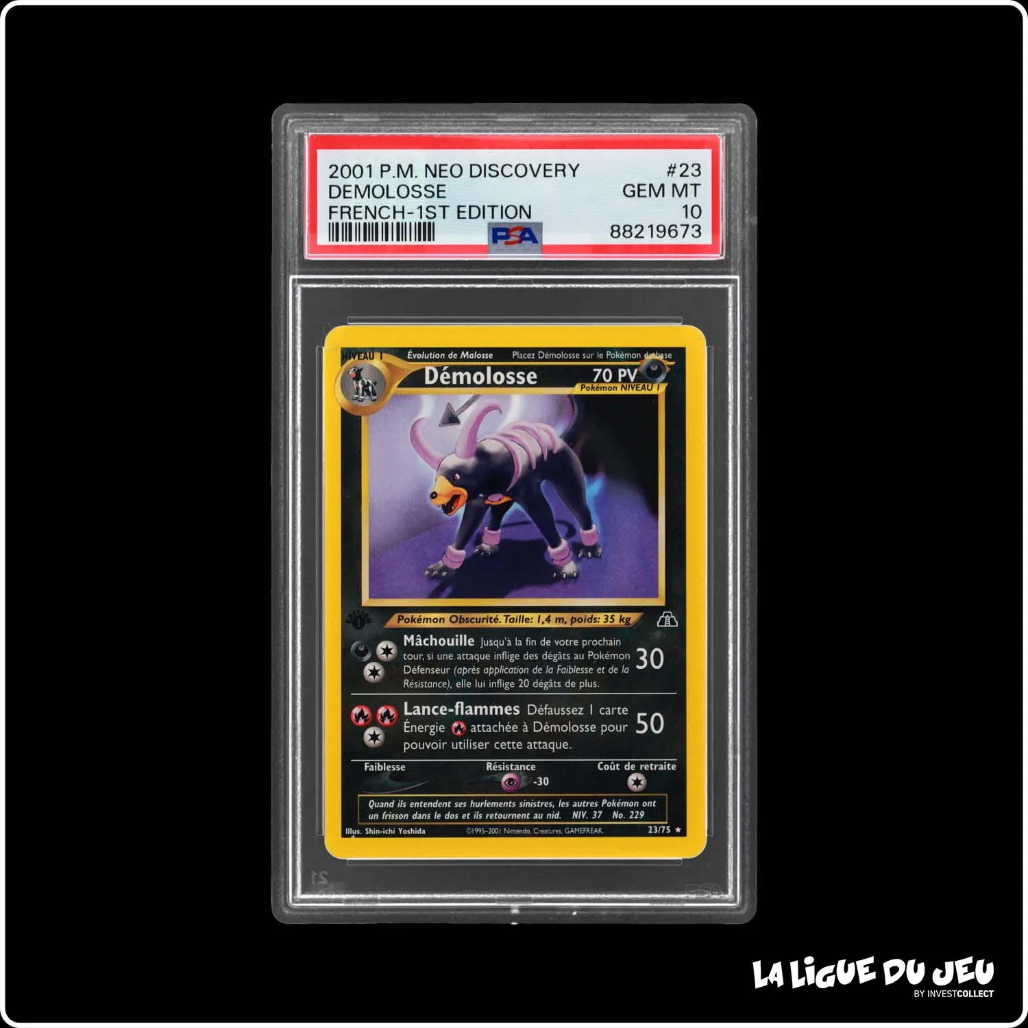 Rare - Pokemon - Neo Discovery - Démolosse - 23/75 - 1er édition - PSA 10 - Français