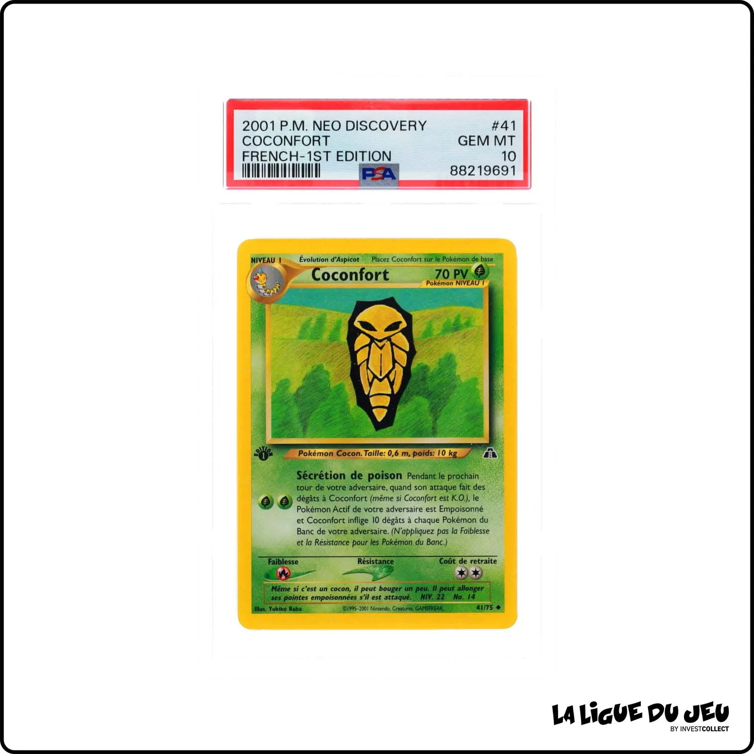 Peu Commune - Pokemon - Neo Discovery - Coconfort - 41/75 - 1er édition - PSA 10 - Français