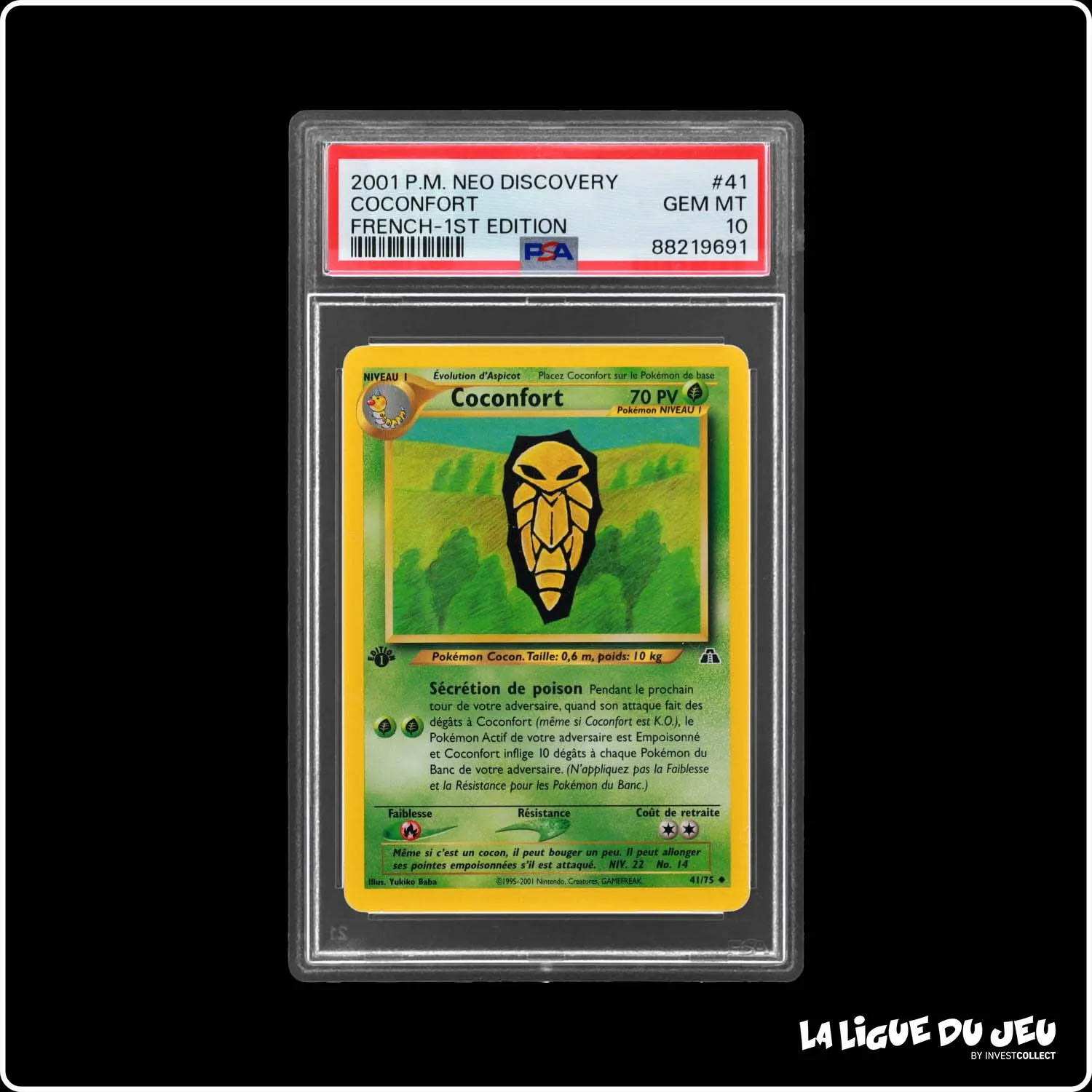 Peu Commune - Pokemon - Neo Discovery - Coconfort - 41/75 - 1er édition - PSA 10 - Français