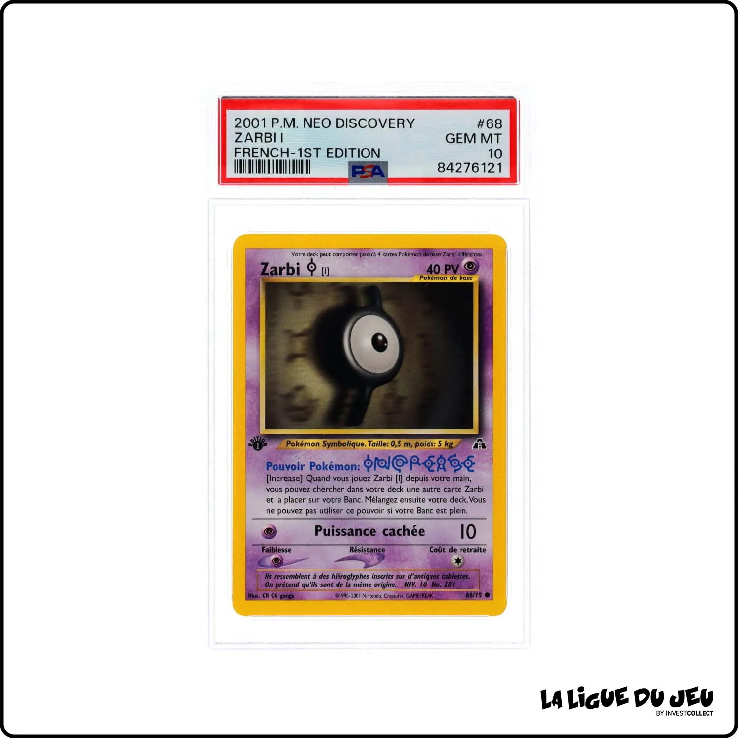 Commune - Pokemon - Neo Discovery - Zarbi I - 68/75 - 1er édition - PSA 10 - Français