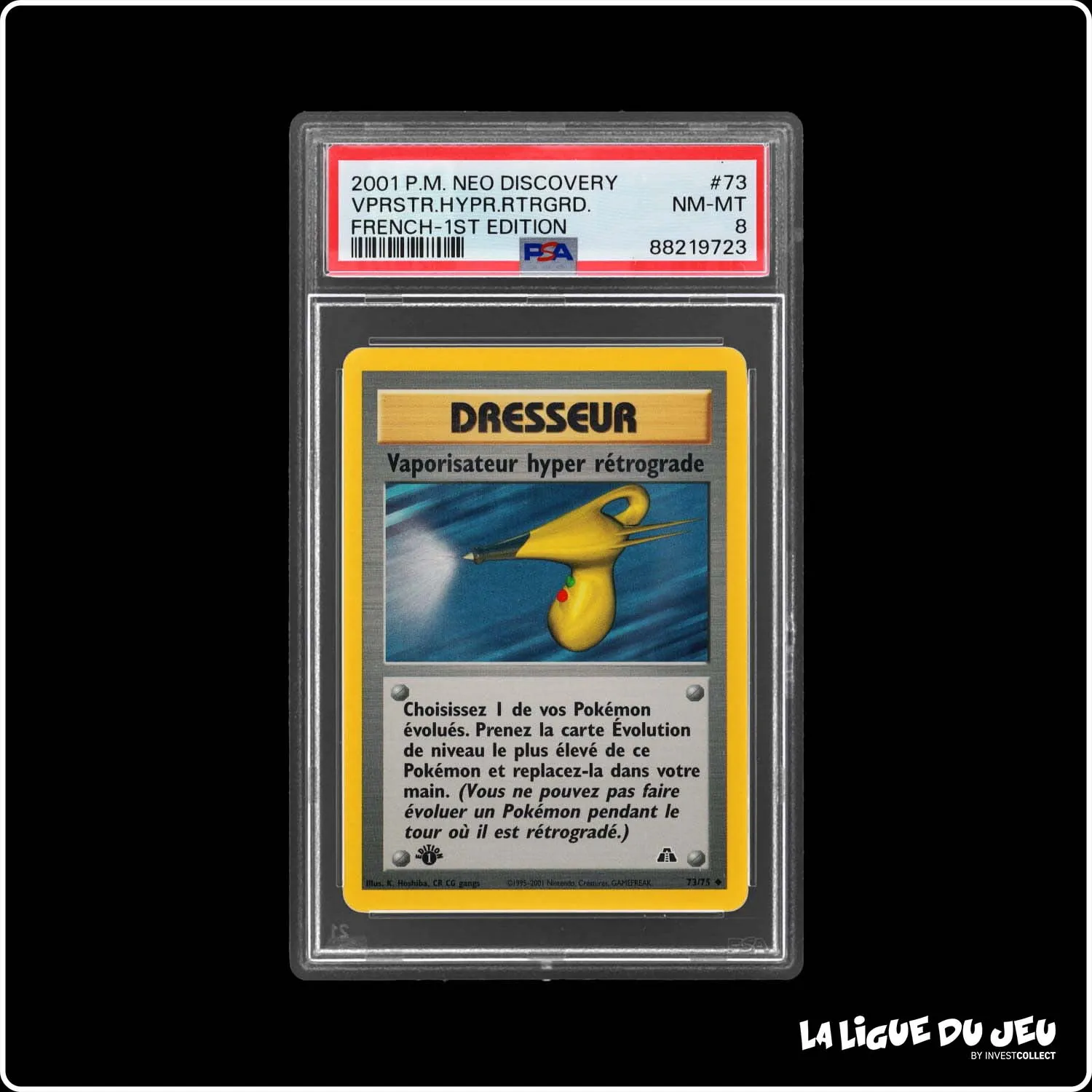 Peu Commune - Pokemon - Neo Discovery - Vaporisateur hyper rétrograde - 73/75 - 1er édition - PSA 8 - Français