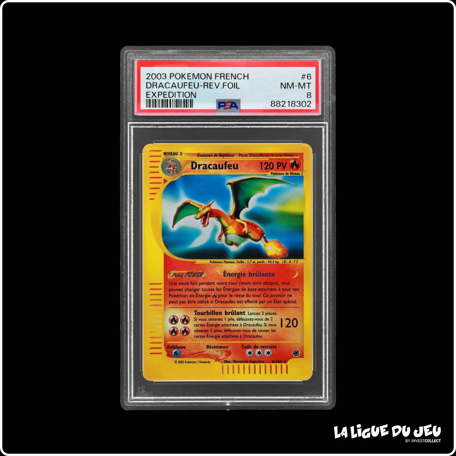 Reverse - Pokemon - Expedition - Dracaufeu - 6/165 - PSA 8 - Français