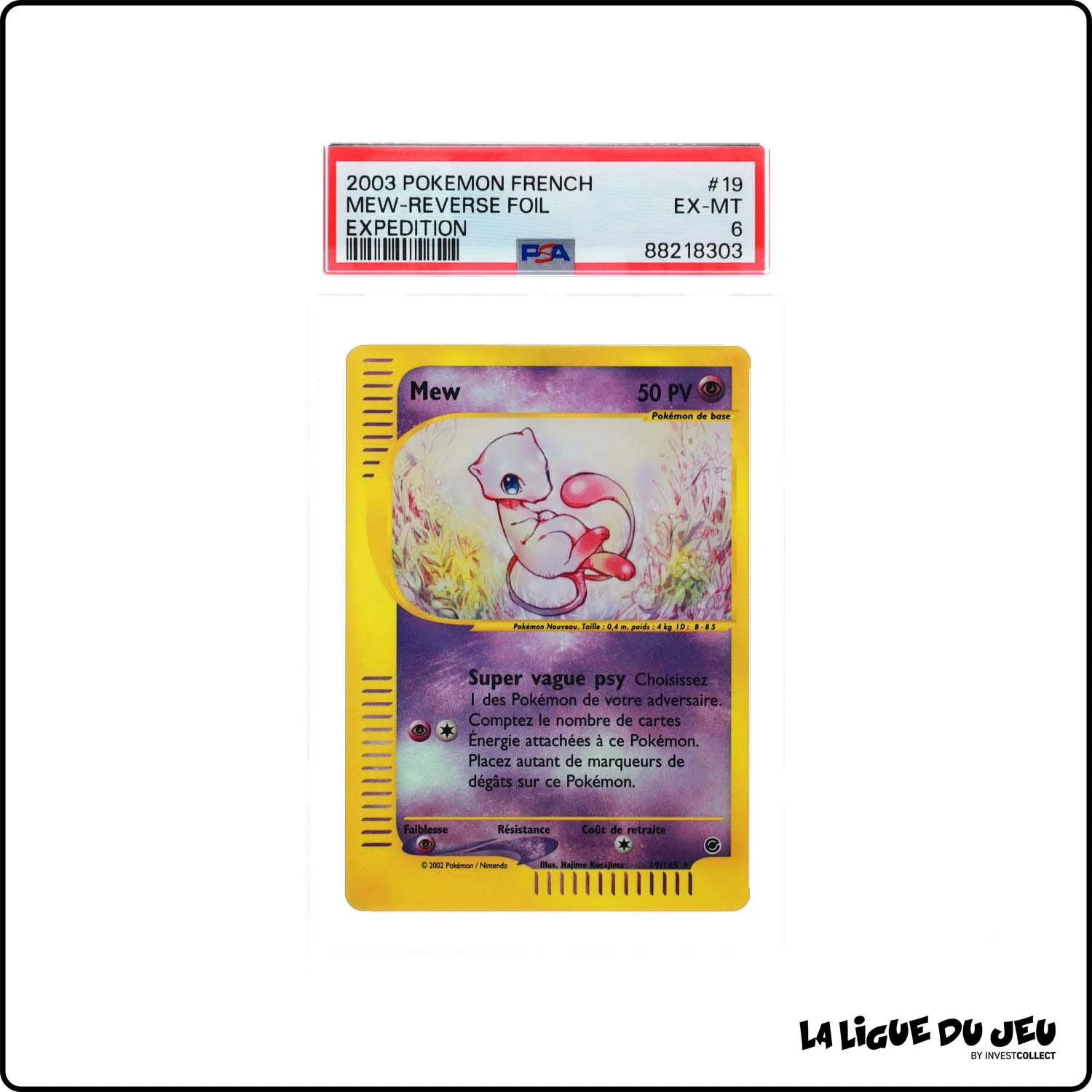 Reverse - Pokemon - Expedition - Mew - 19/165 - PSA 6 - Français