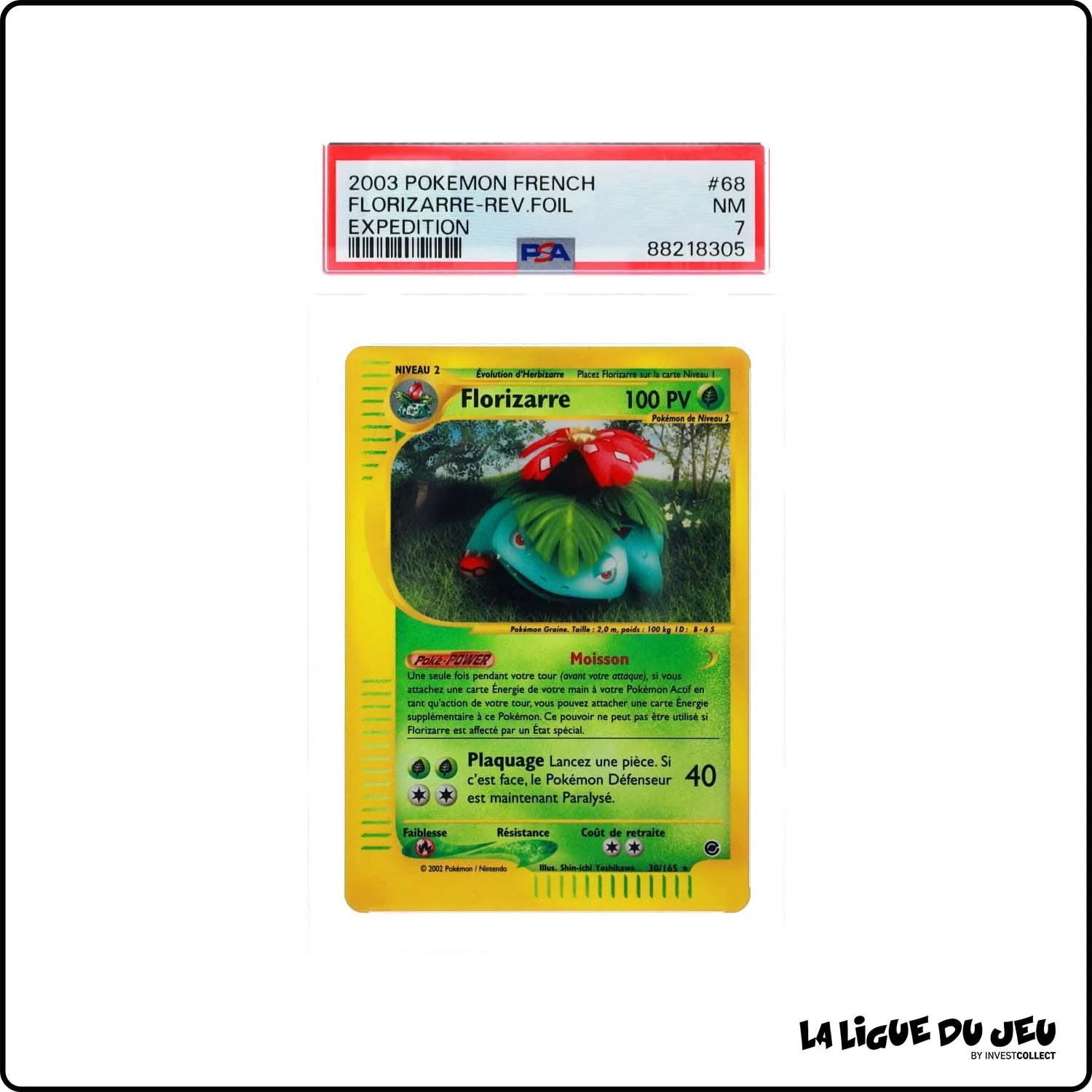 Reverse - Pokemon - Expedition - Florizarre - 68/165 - PSA 7 - Français