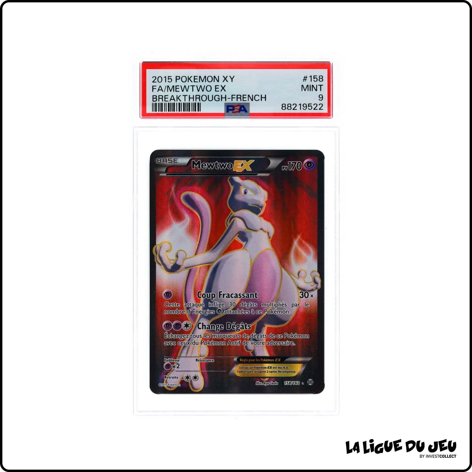 Ultra - Pokemon - Impulsion Turbo - Mewtwo Ex - 158/162 - PSA 9 - Français