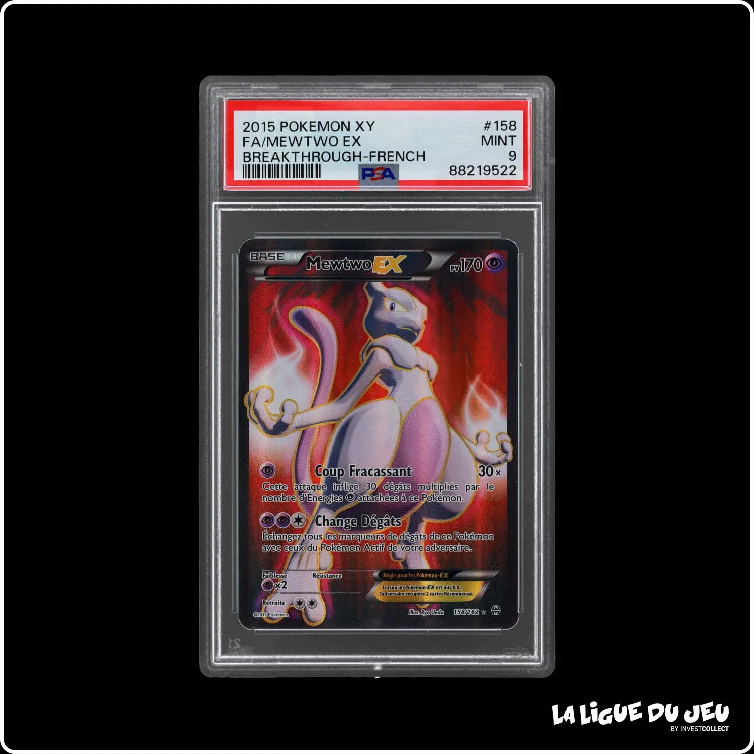 Ultra - Pokemon - Impulsion Turbo - Mewtwo Ex - 158/162 - PSA 9 - Français