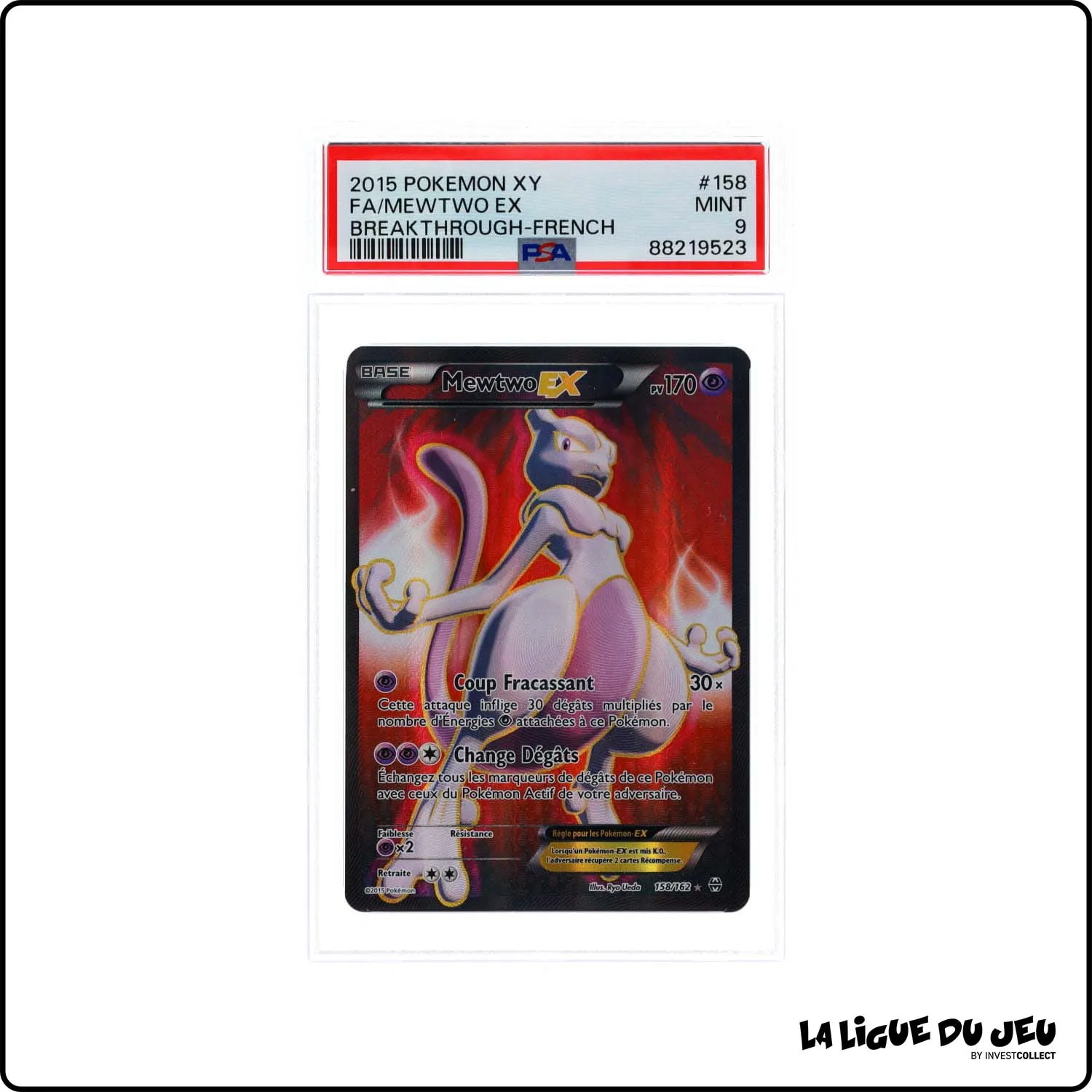 Ultra - Pokemon - Impulsion Turbo - Mewtwo Ex - 158/162 - PSA 9 - Français