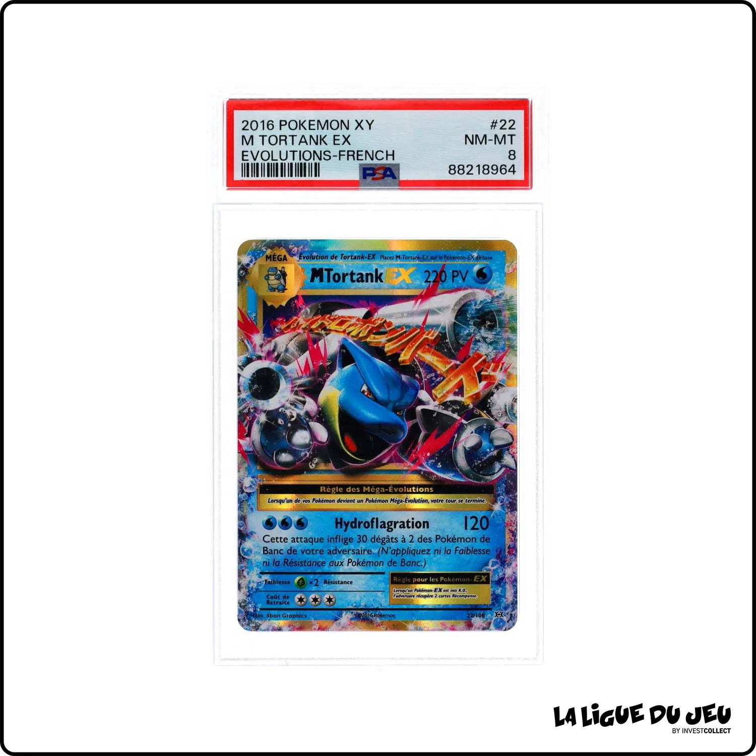 Ultra - Pokemon - Évolutions - M Tortank Ex - 22/108 - PSA 8 - Français