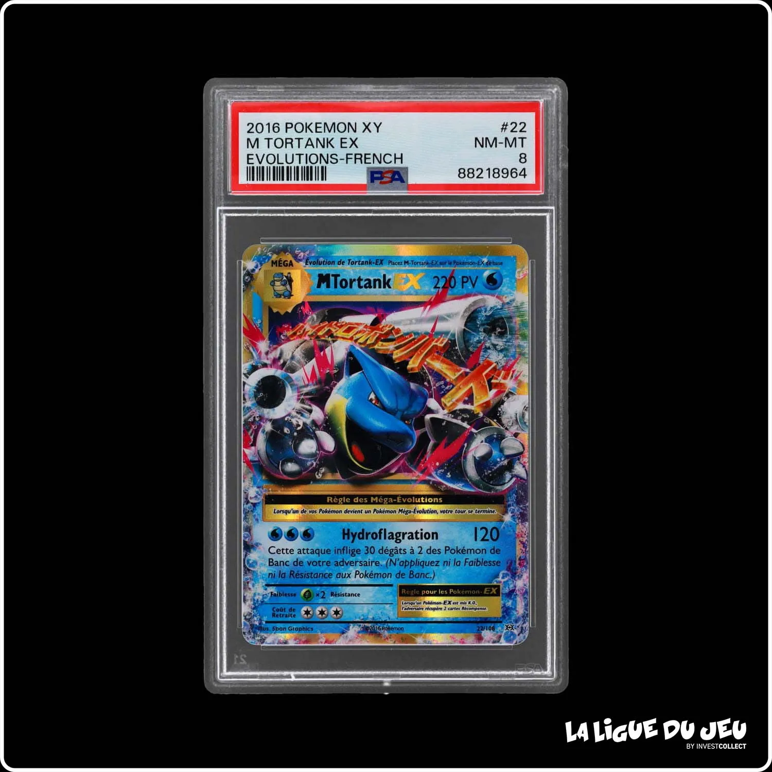 Ultra - Pokemon - Évolutions - M Tortank Ex - 22/108 - PSA 8 - Français