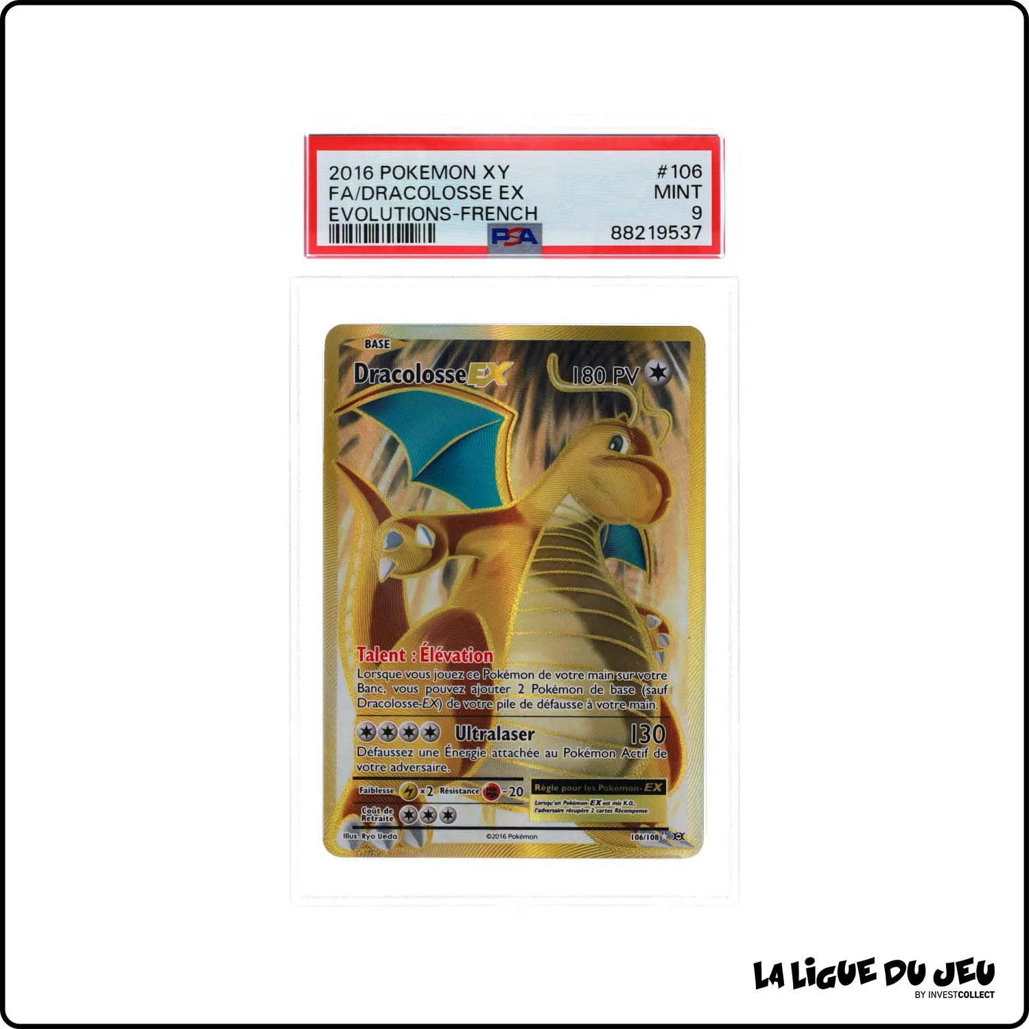 Ultra - Pokemon - Évolutions - Dracolosse Ex - 106/108 - PSA 9 - Français