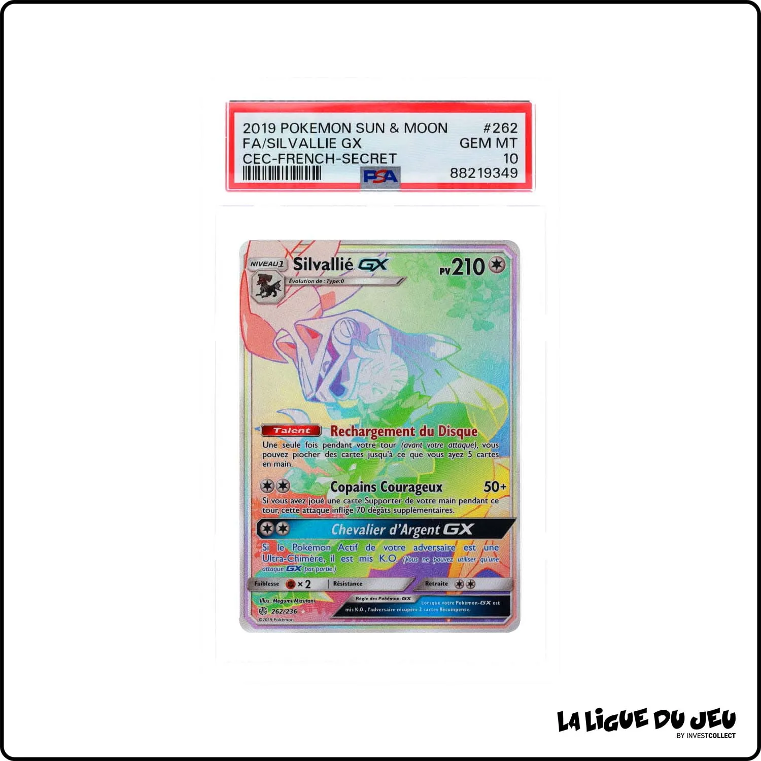 Secrète - Pokemon - Éclipse Cosmique - Silvallié GX - 262/236 - PSA 10 - Français