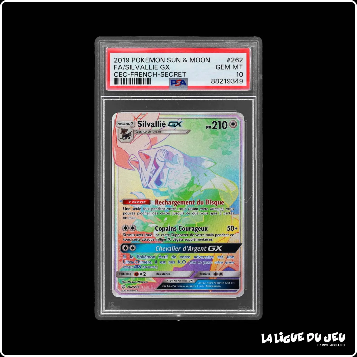 Secrète - Pokemon - Éclipse Cosmique - Silvallié GX - 262/236 - PSA 10 - Français