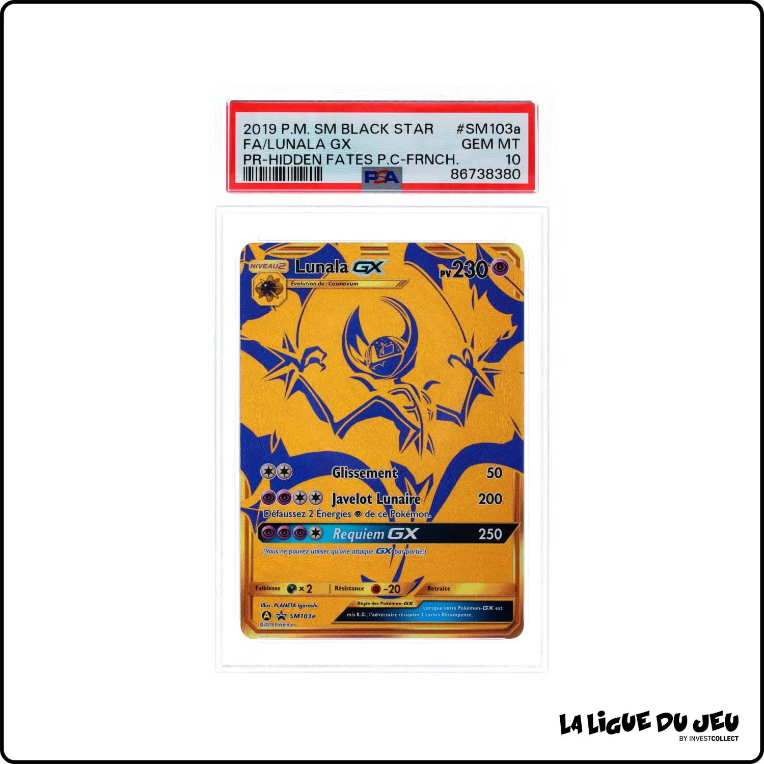 Promo - Pokemon - Soleil et Lune Promo - Lunala GX - SM103a - PSA 10 - Français