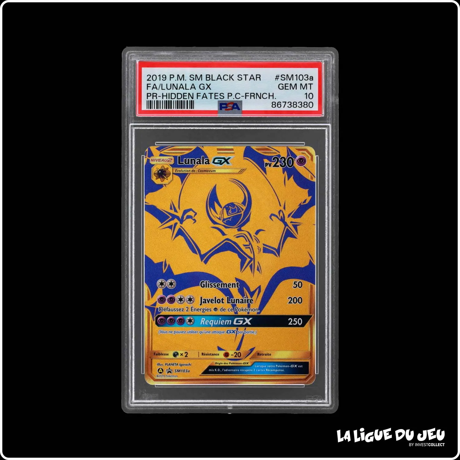 Promo - Pokemon - Soleil et Lune Promo - Lunala GX - SM103a - PSA 10 - Français