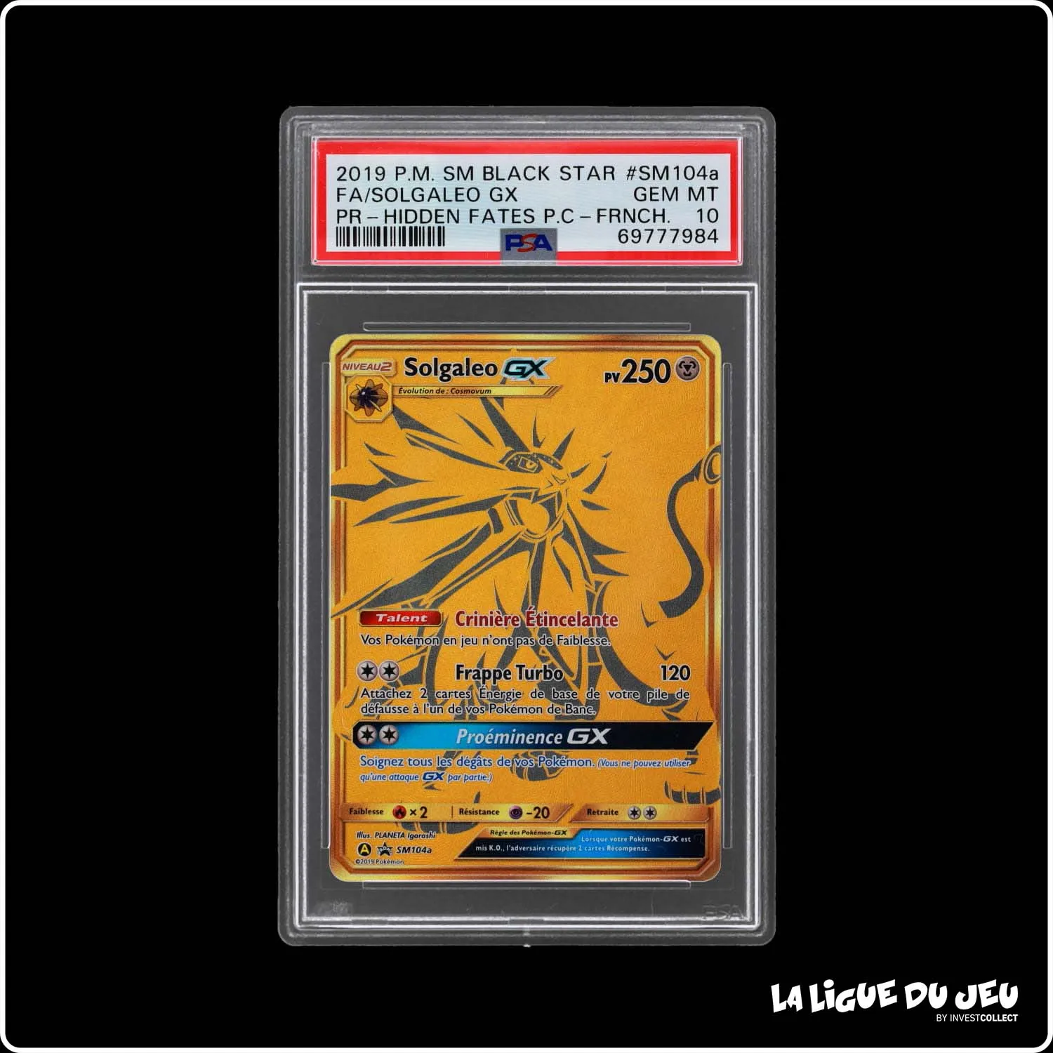 Promo - Pokemon - Soleil et Lune Promo - Solgaleo GX - SM104a - PSA 10 - Français