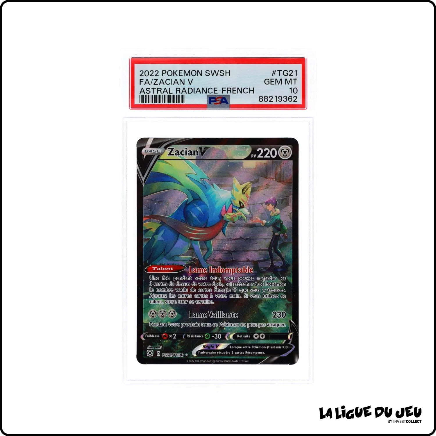 Ultra - Pokemon - Astres Radieux - Zacian V - TG21/TG30 - PSA 10 - Français