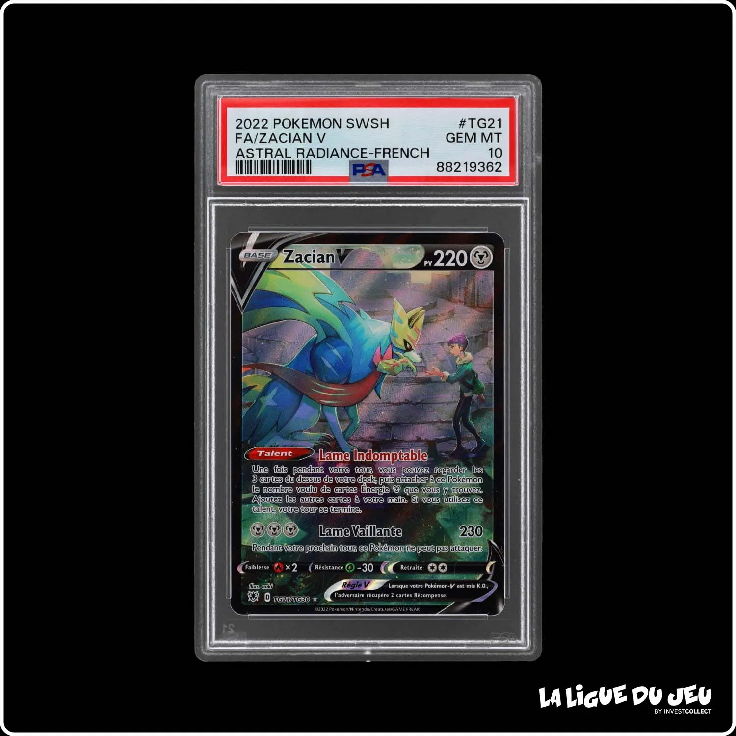 Ultra - Pokemon - Astres Radieux - Zacian V - TG21/TG30 - PSA 10 - Français