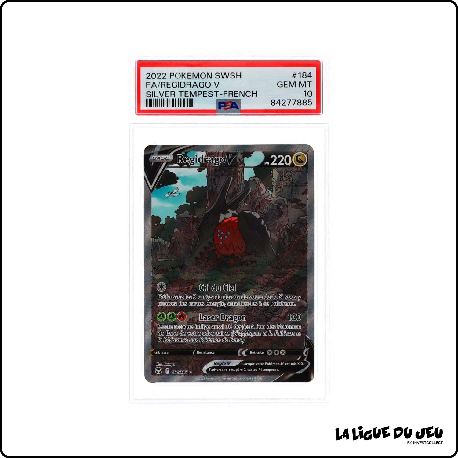 Ultra - Pokemon - Tempête Argentée - Regidrago V - 184/195 - PSA 10 - Français