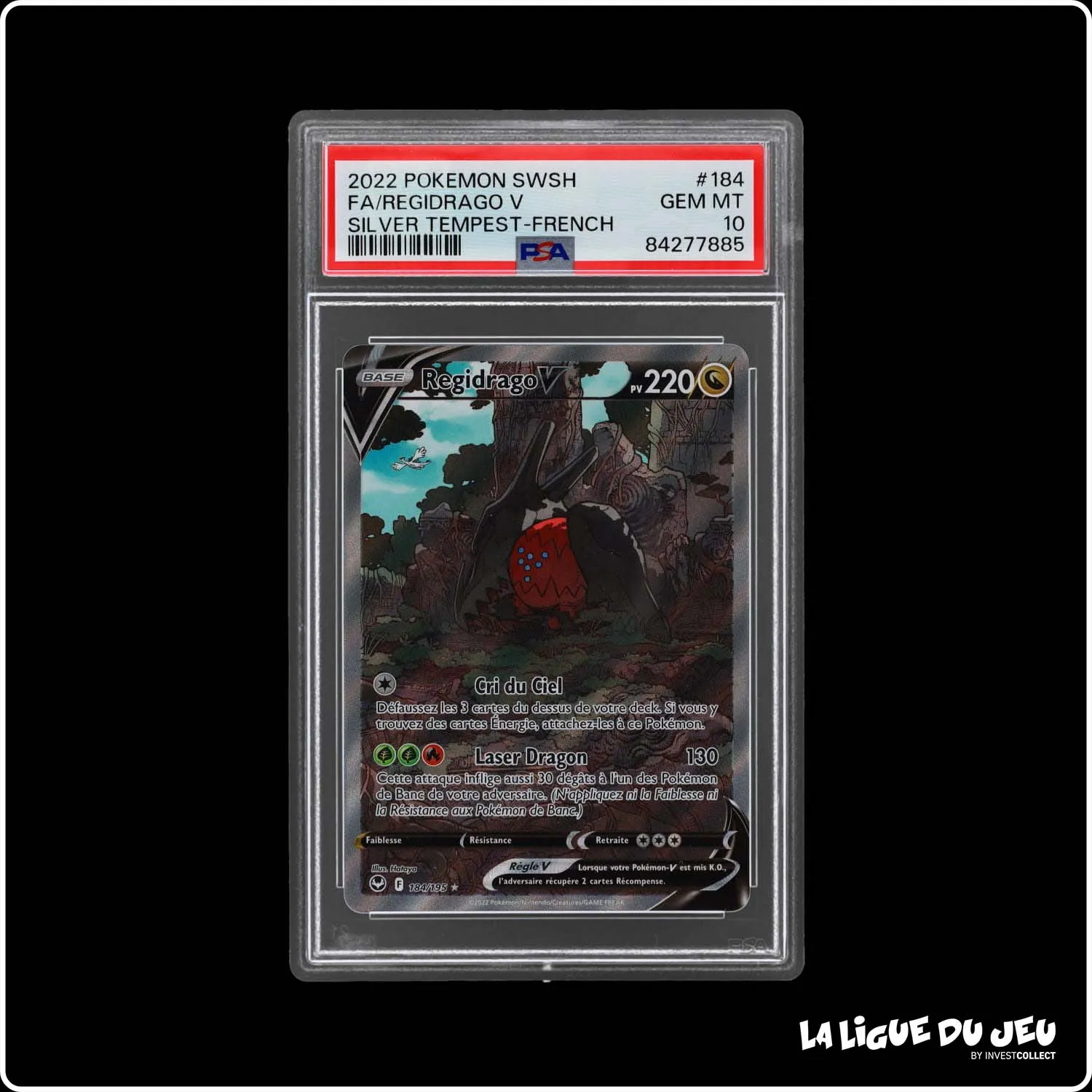 Ultra - Pokemon - Tempête Argentée - Regidrago V - 184/195 - PSA 10 - Français