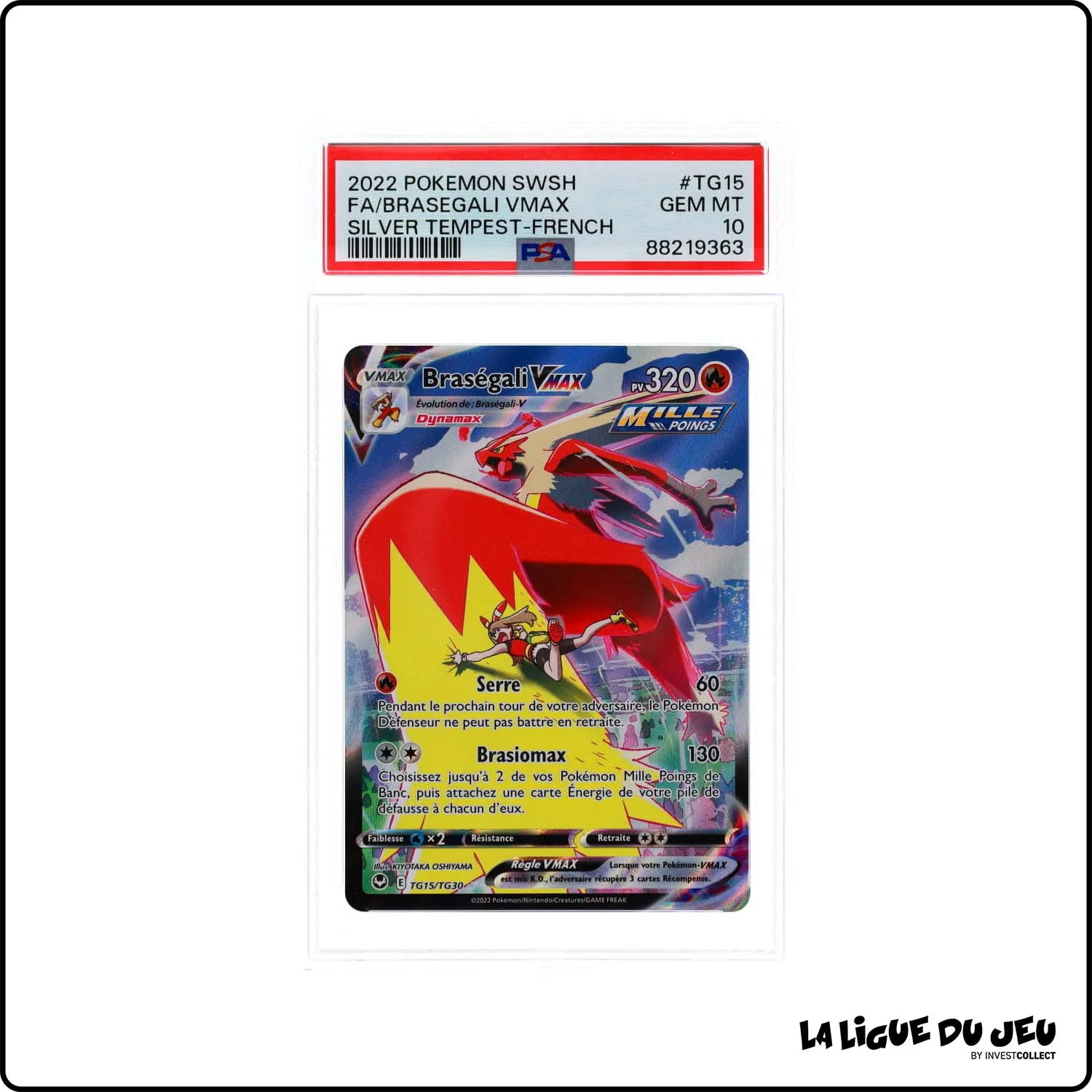 Ultra - Pokemon - Tempête Argentée - Braségali Vmax - TG15/TG30 - PSA 10 - Français