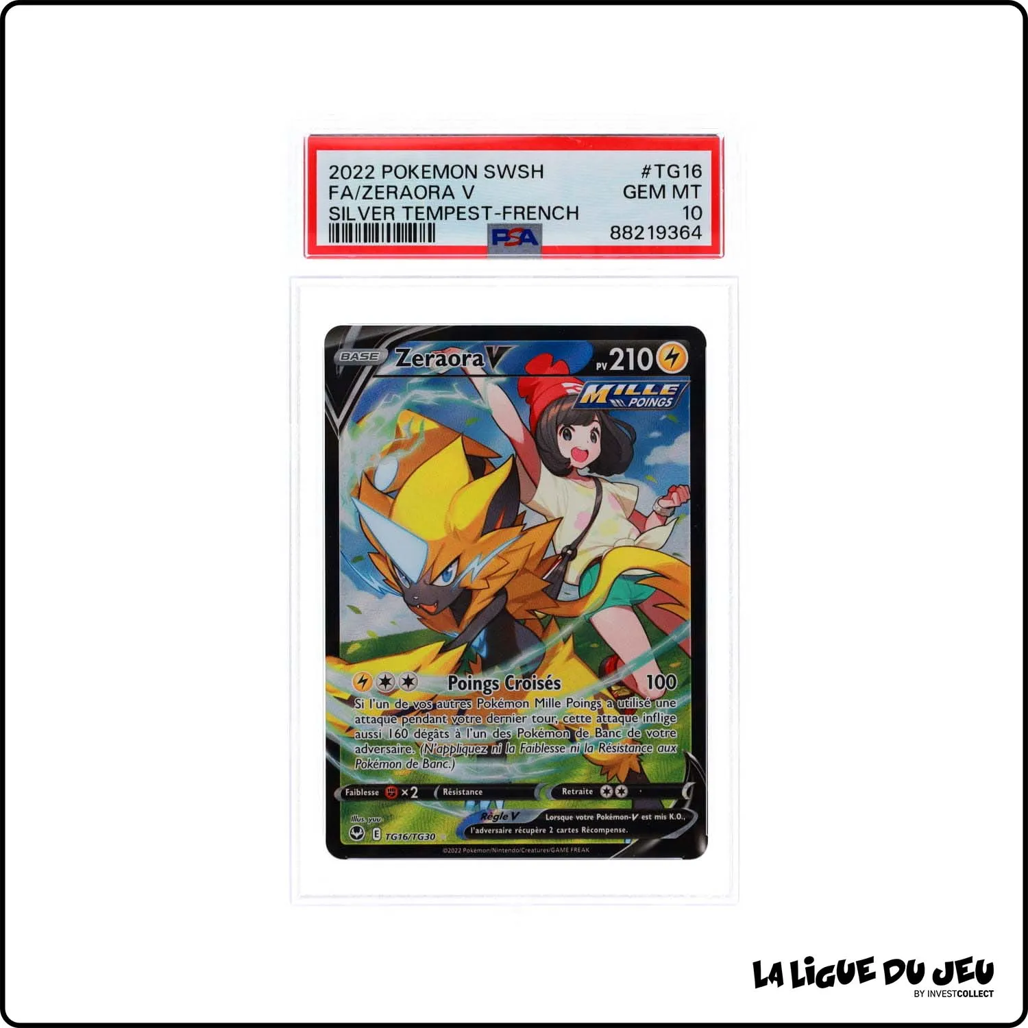 Ultra - Pokemon - Tempête Argentée - Zeraora V - TG16/TG30 - PSA 10 - Français