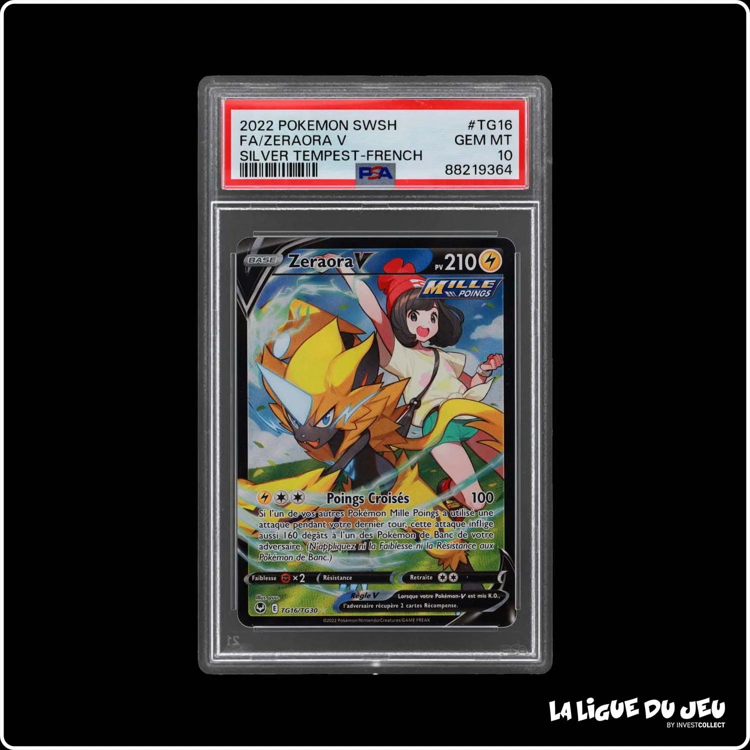 Ultra - Pokemon - Tempête Argentée - Zeraora V - TG16/TG30 - PSA 10 - Français