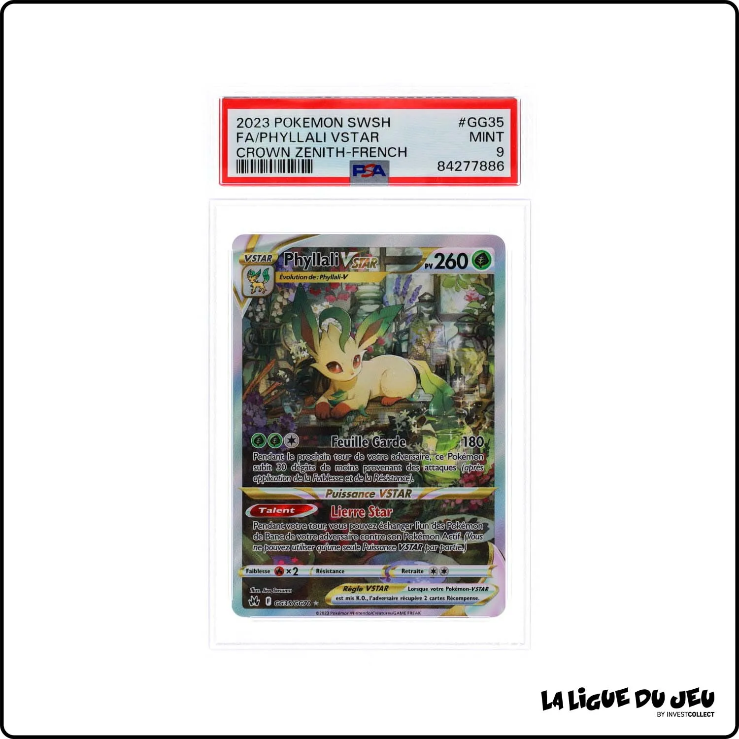 Ultra - Pokemon - Zénith Suprême - Phyllali Vstar - GG35/GG70 - PSA 9 - Français