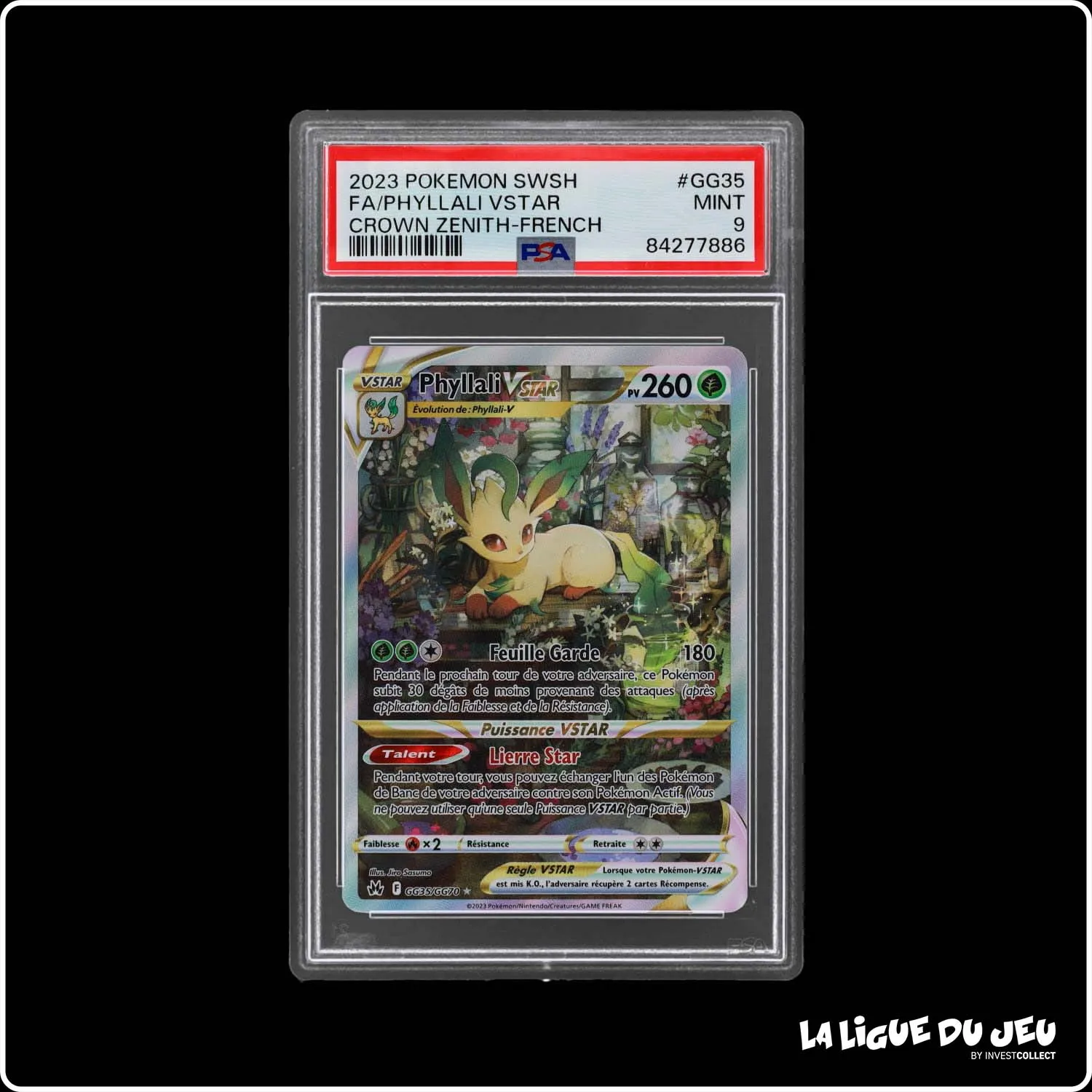 Ultra - Pokemon - Zénith Suprême - Phyllali Vstar - GG35/GG70 - PSA 9 - Français