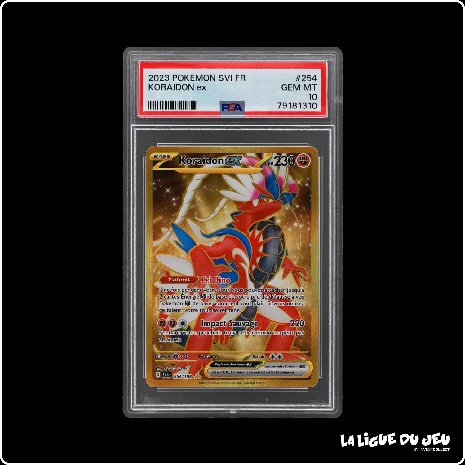 Secrète - Pokemon - Écarlate et Violet - Koraidon EX - 254/198 - PSA 10 - Français