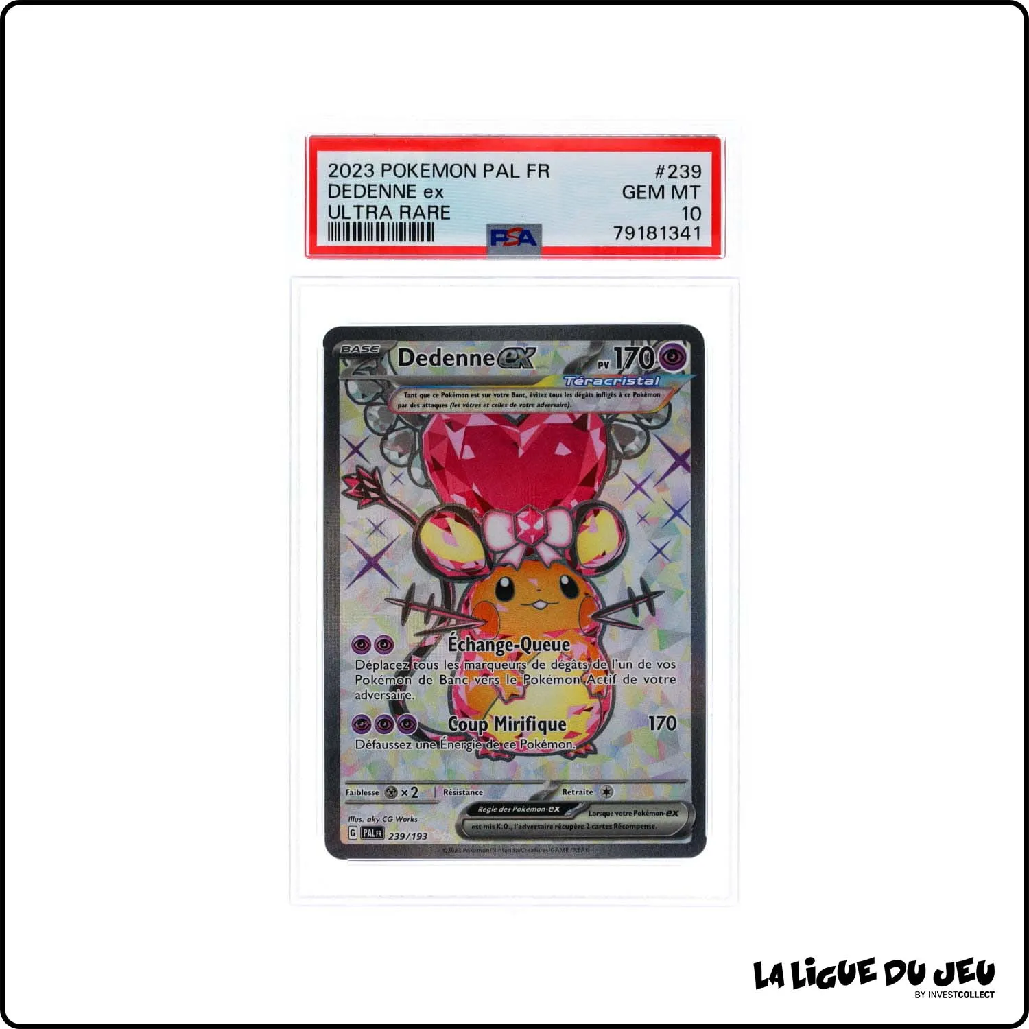 Ultra - Pokemon - Évolutions à Paldea - Dedenne EX - 239/193 - PSA 10 - Français