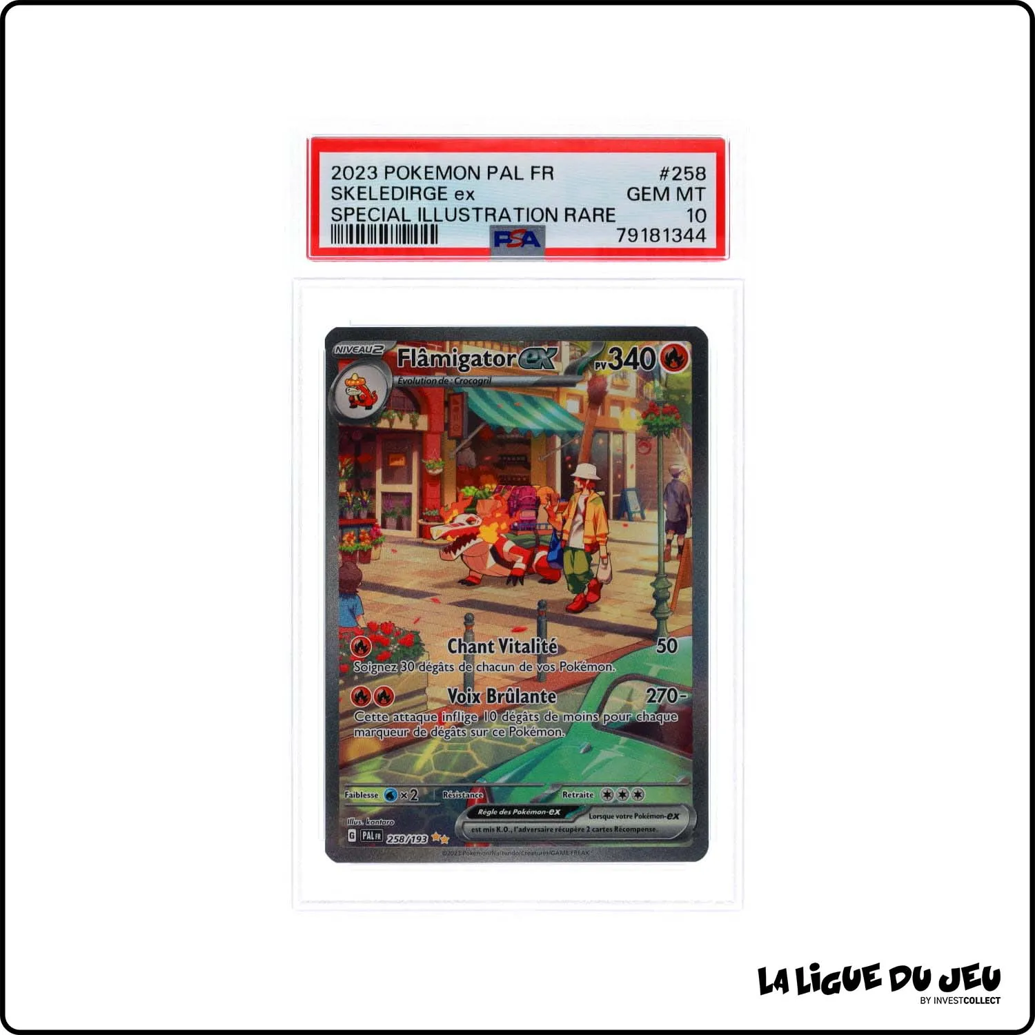 ISR - Pokemon - Évolutions à Paldea - Flâmigator EX - 258/193 - PSA 10 - Français