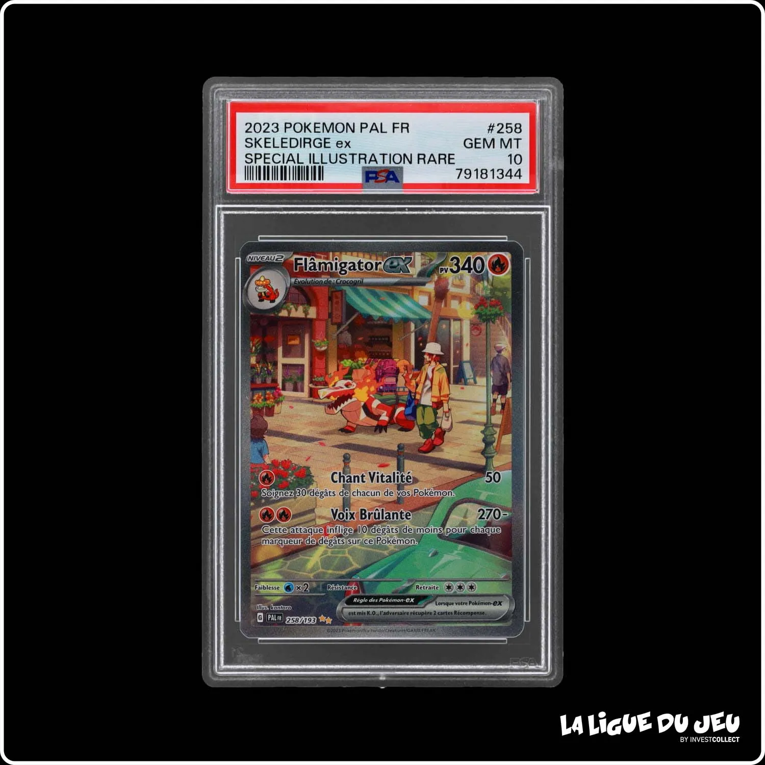 ISR - Pokemon - Évolutions à Paldea - Flâmigator EX - 258/193 - PSA 10 - Français