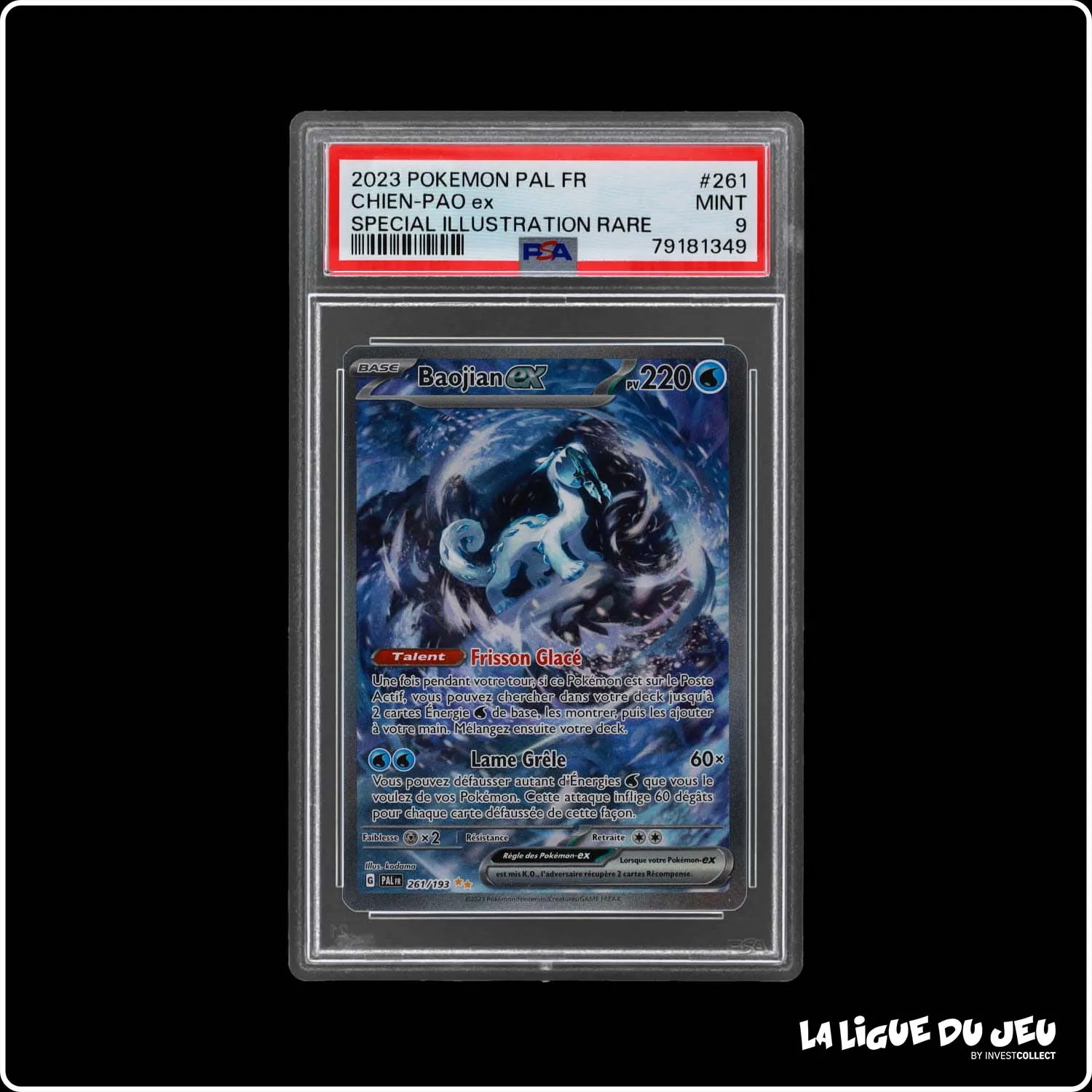 ISR - Pokemon - Évolutions à Paldea - Baojian EX - 261/193 - PSA 9 - Français