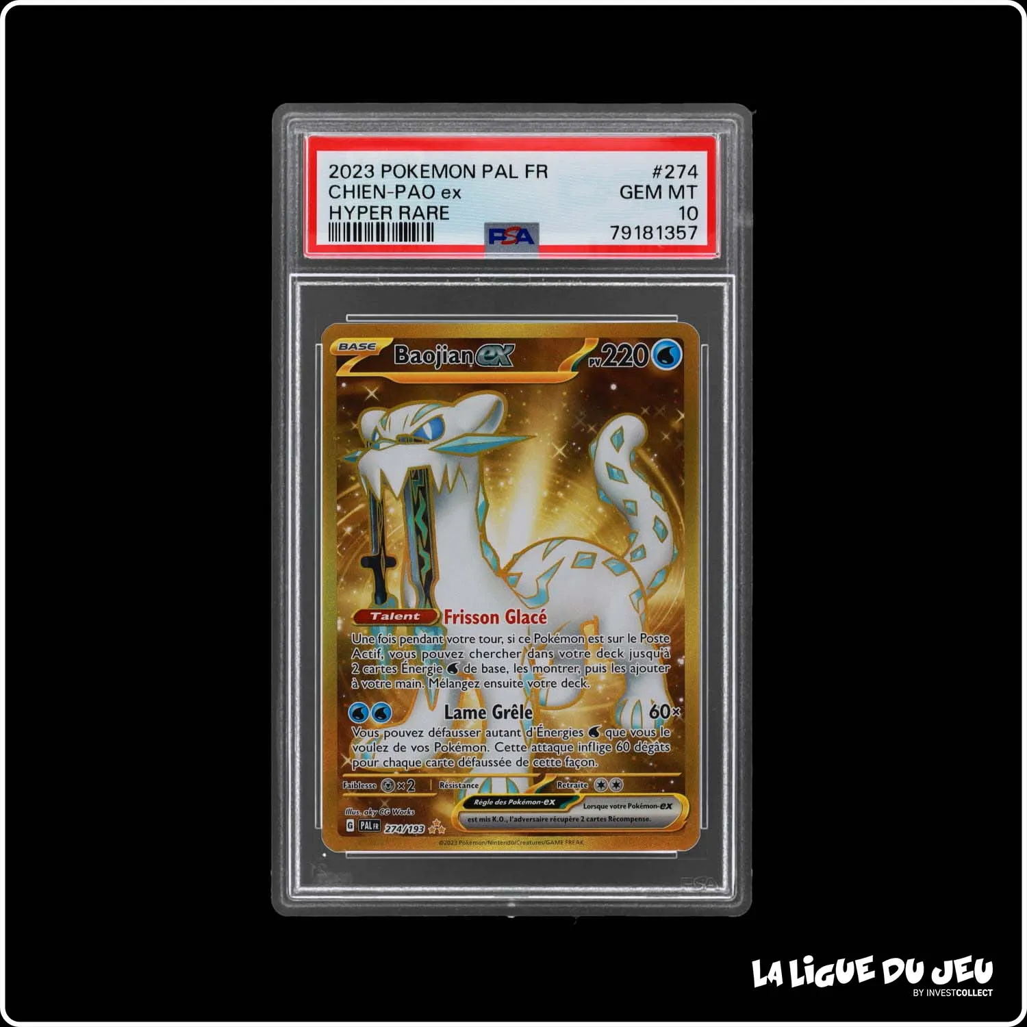 Secrète - Pokemon - Évolutions à Paldea - Baojian EX - 274/193 - PSA 10 - Français