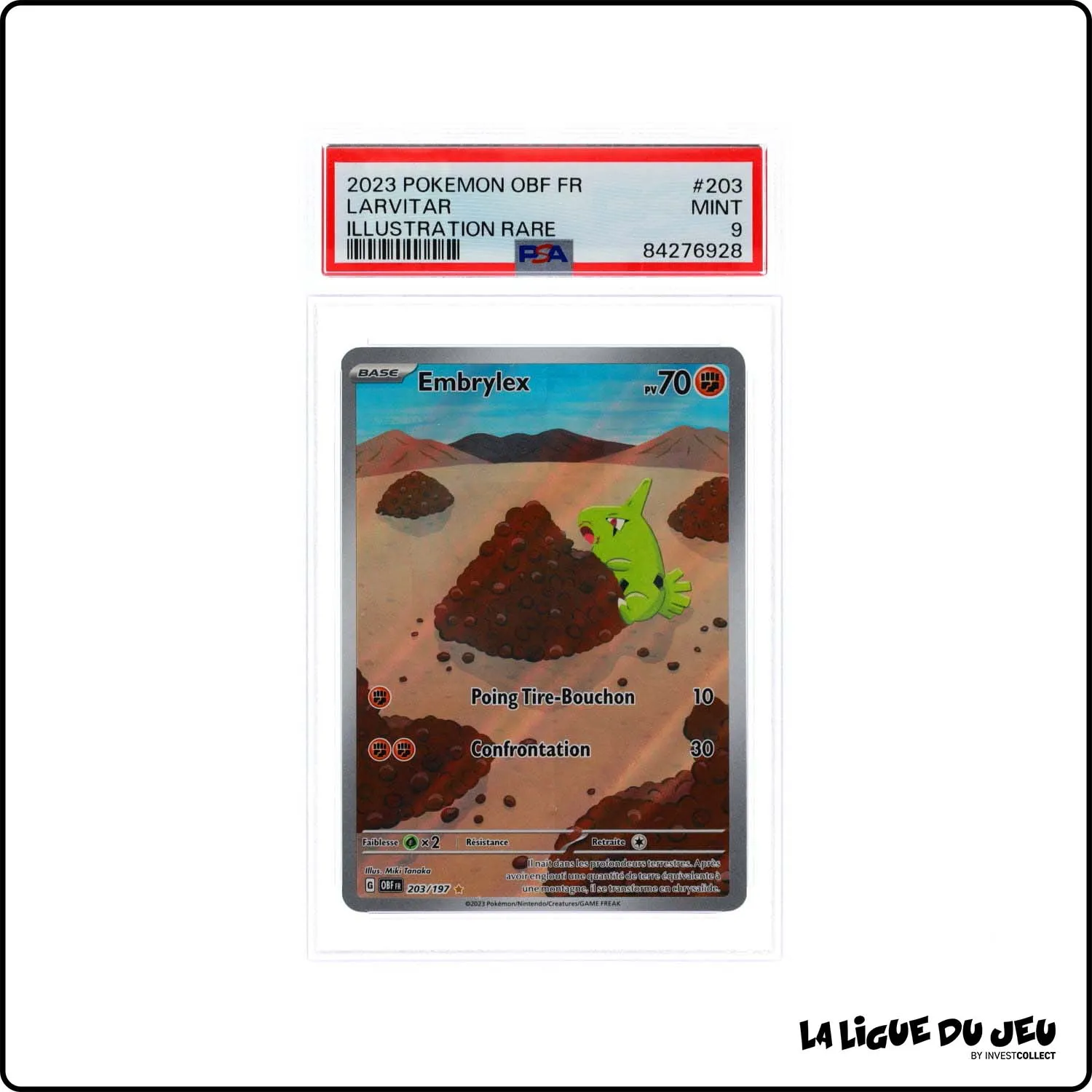 IR - Pokemon - Flammes Obsidiennes - Embrylex - 203/197 - PSA 9 - Français