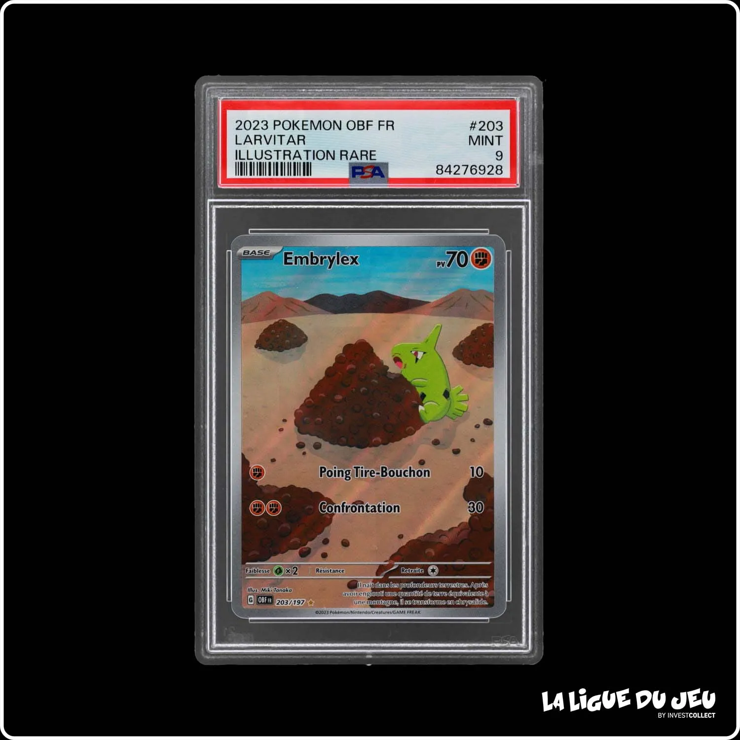 IR - Pokemon - Flammes Obsidiennes - Embrylex - 203/197 - PSA 9 - Français