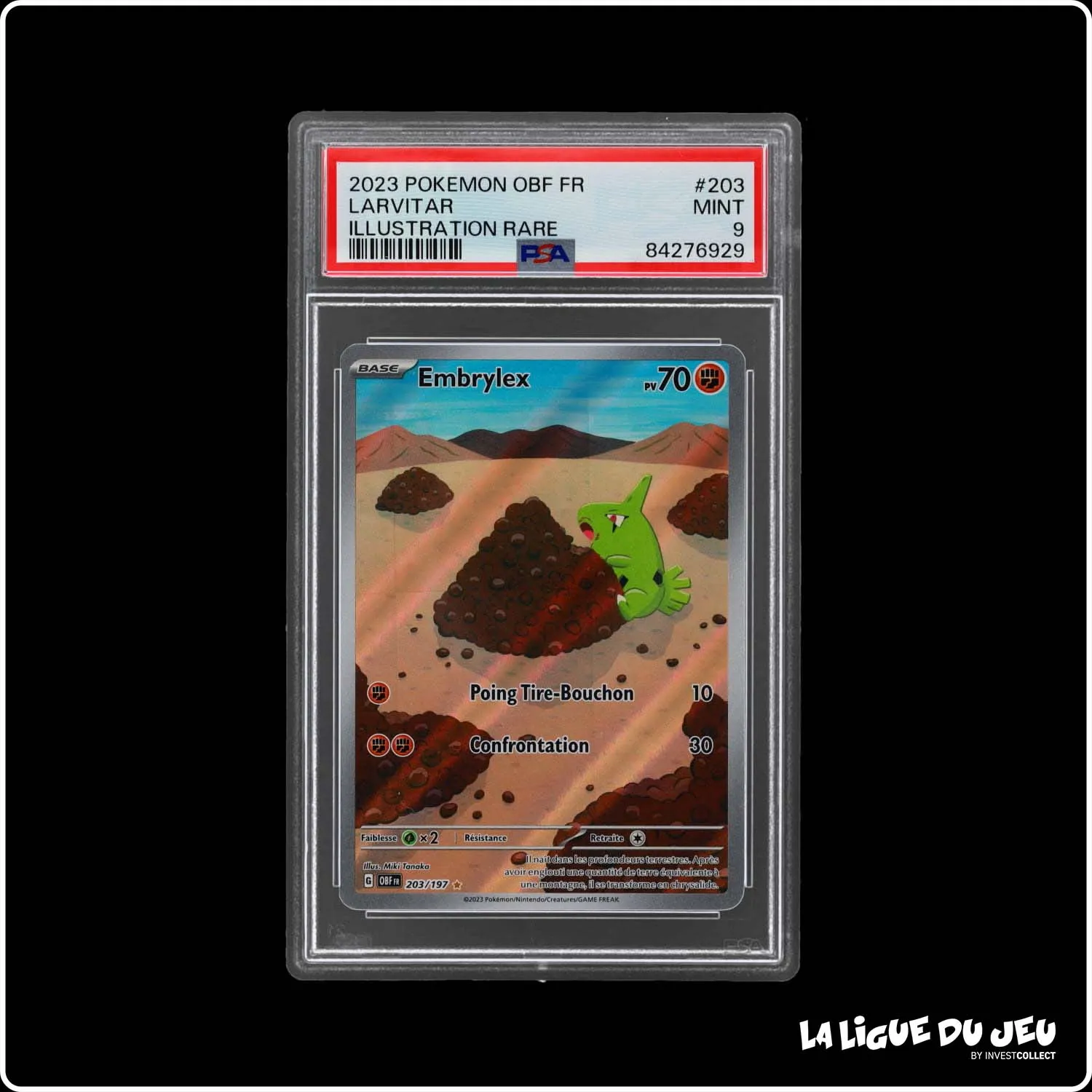 IR - Pokemon - Flammes Obsidiennes - Embrylex - 203/197 - PSA 9 - Français