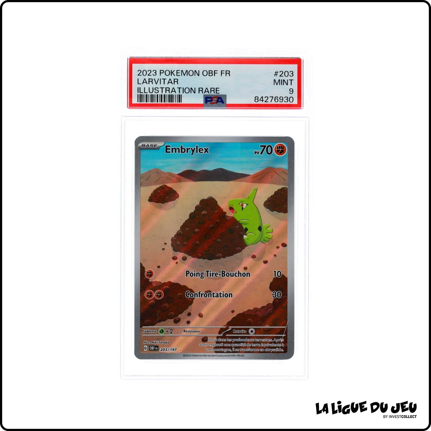 IR - Pokemon - Flammes Obsidiennes - Embrylex - 203/197 - PSA 9 - Français