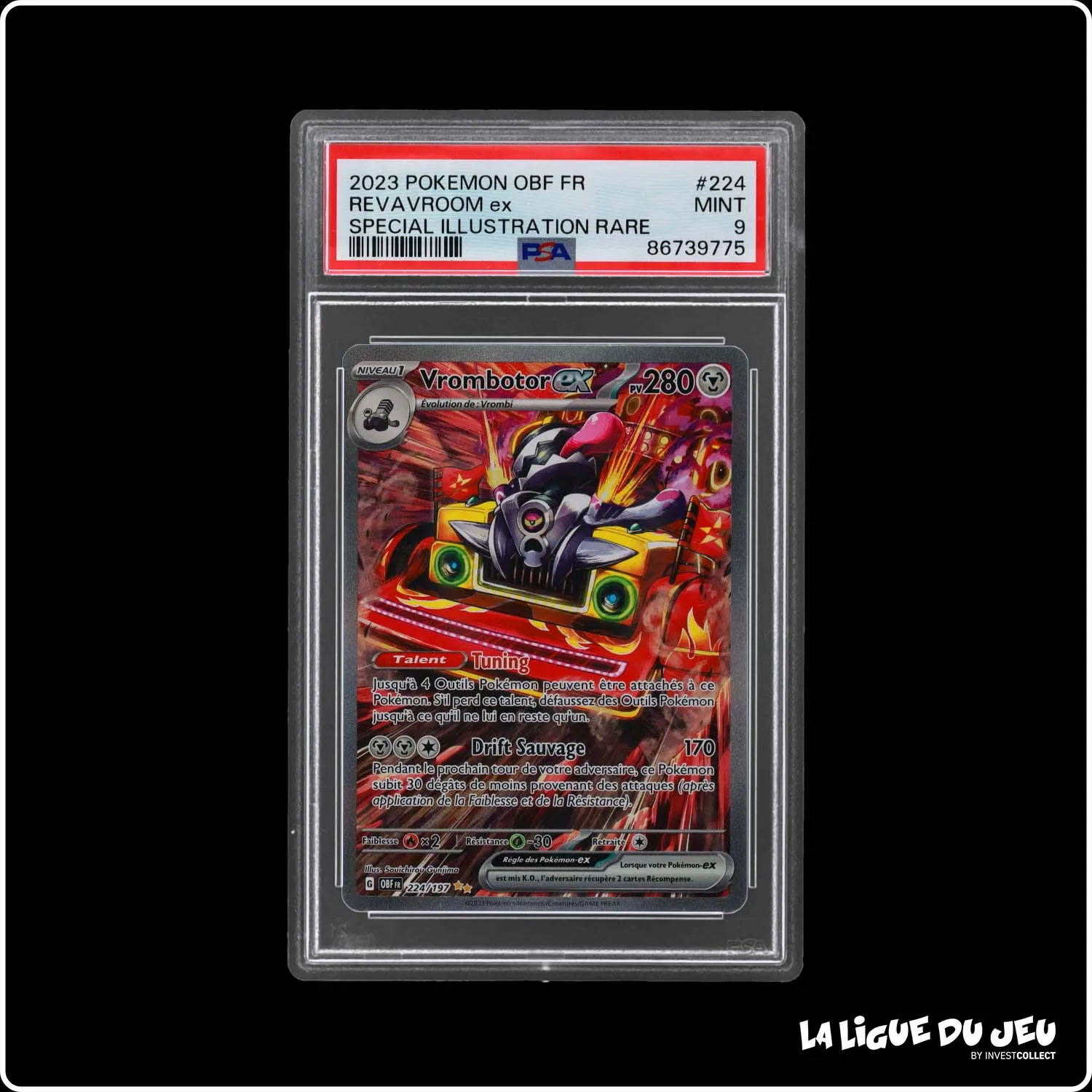 ISR - Pokemon - Flammes Obsidiennes - Vrombotor EX - 224/197 - PSA 9 - Français