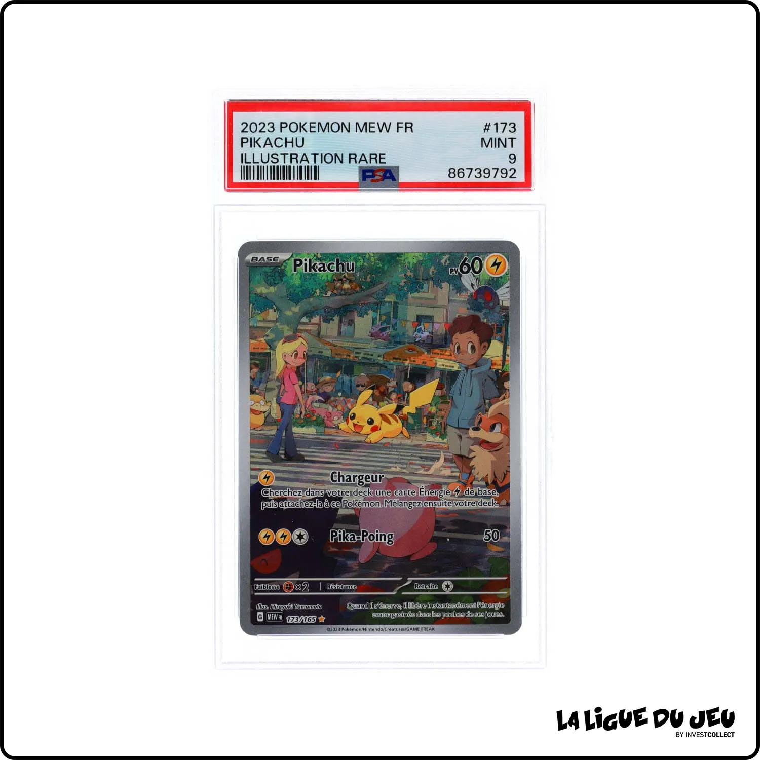 IR - Pokemon - 151 - Pikachu - 173/165 - PSA 9 - Français