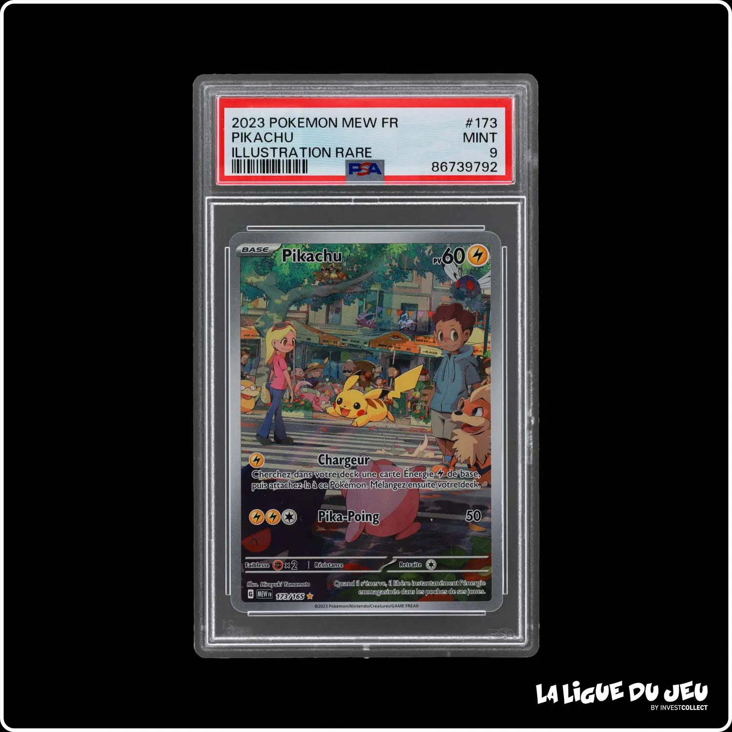 IR - Pokemon - 151 - Pikachu - 173/165 - PSA 9 - Français