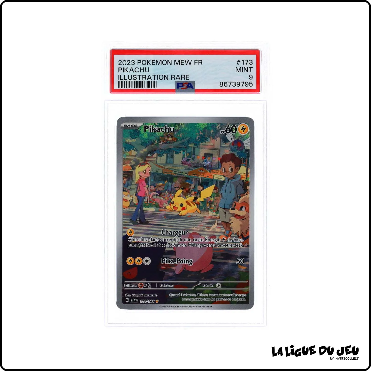 IR - Pokemon - 151 - Pikachu - 173/165 - PSA 9 - Français