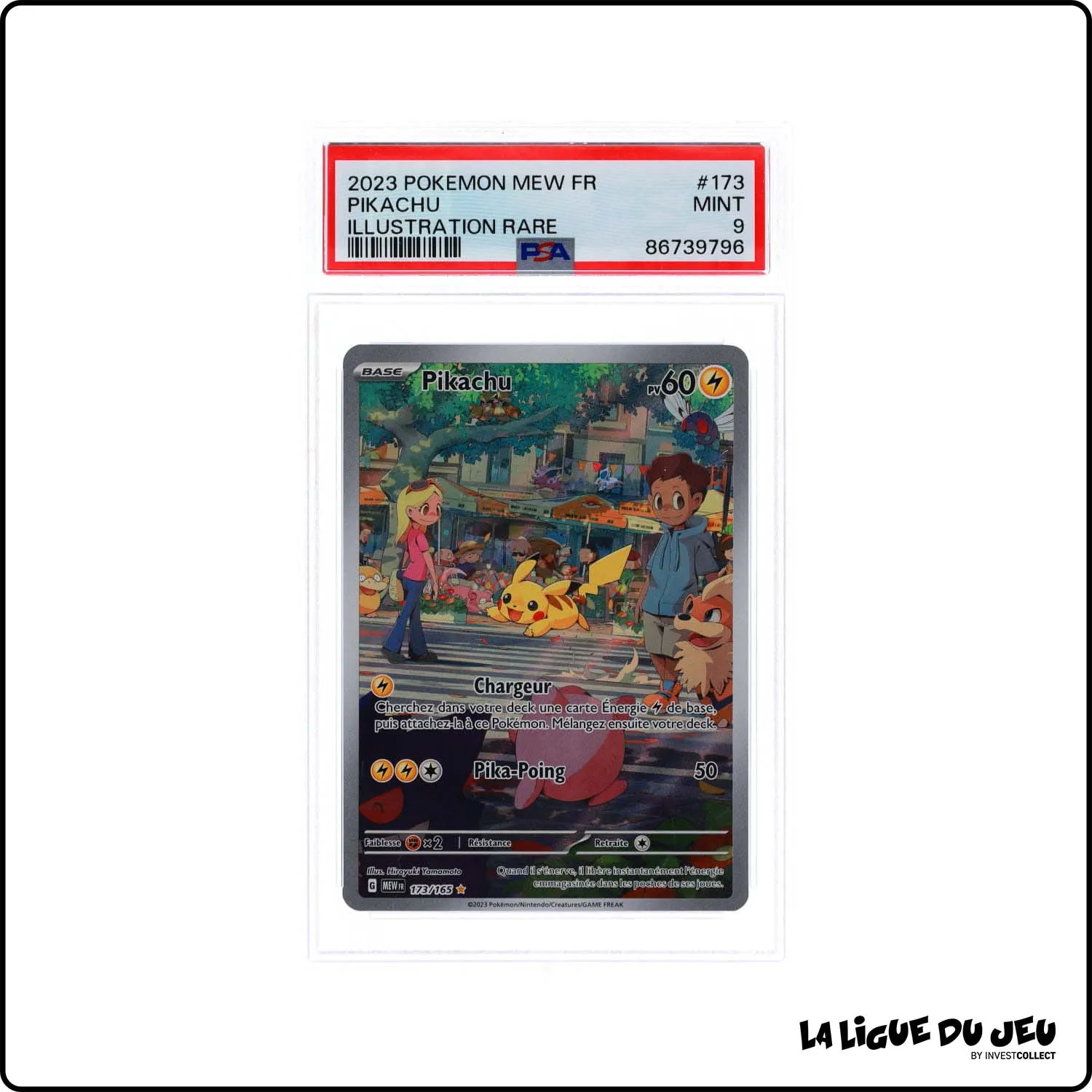 IR - Pokemon - 151 - Pikachu - 173/165 - PSA 9 - Français