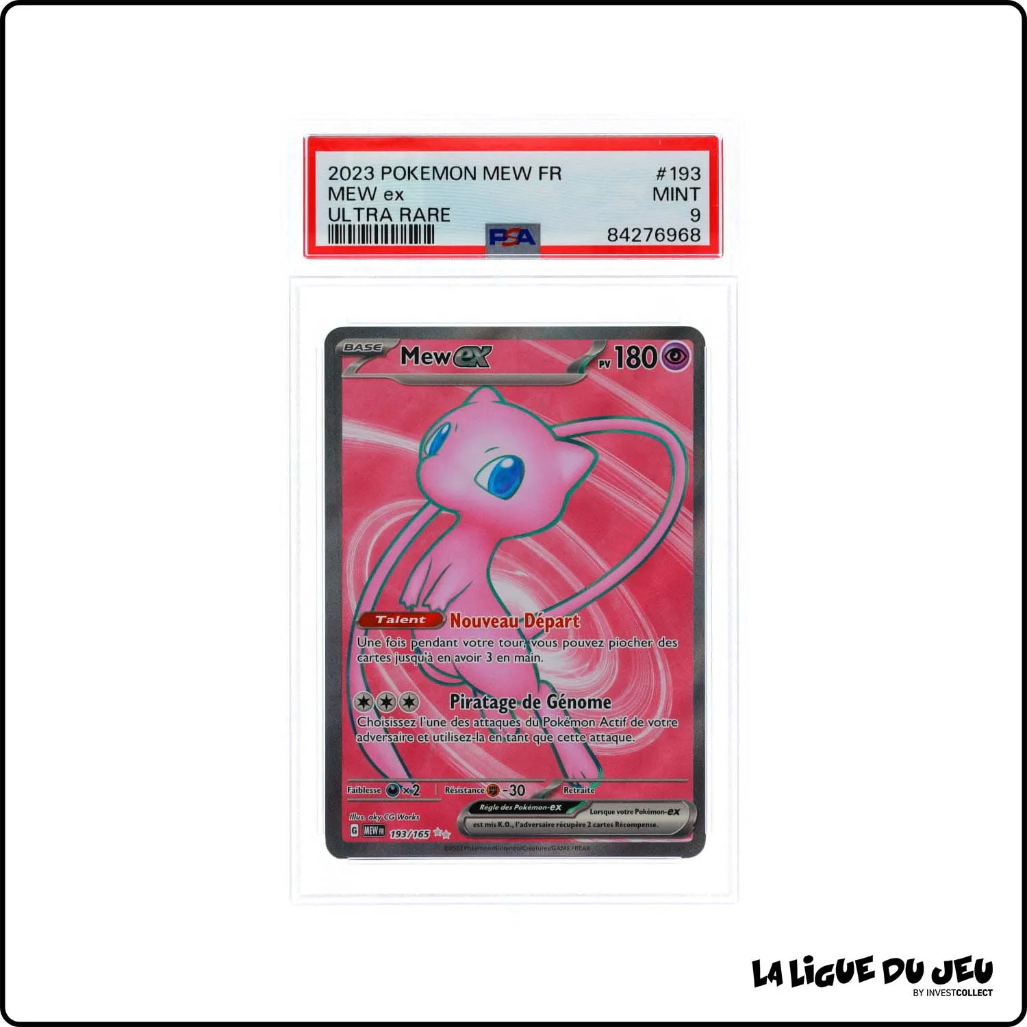 Ultra - Pokemon - 151 - Mew EX - 193/165 - PSA 9 - Français