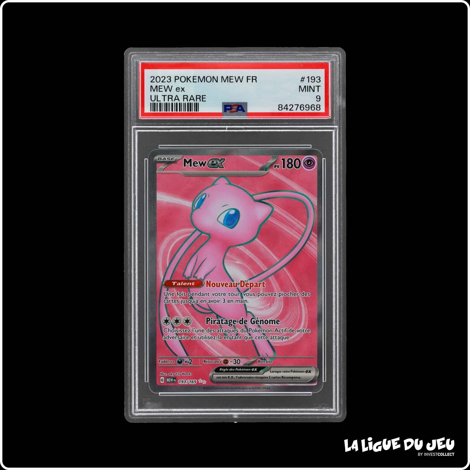 Ultra - Pokemon - 151 - Mew EX - 193/165 - PSA 9 - Français