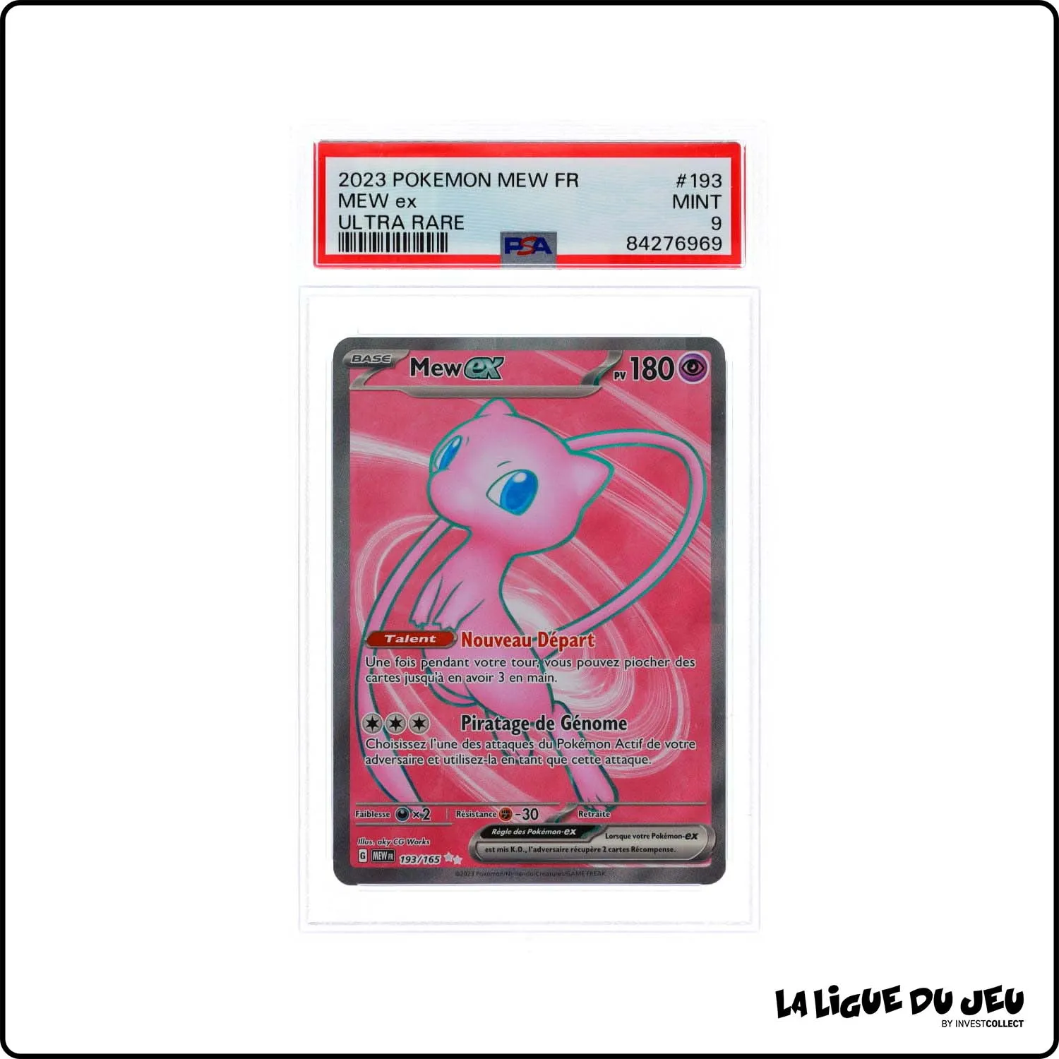 Ultra - Pokemon - 151 - Mew EX - 193/165 - PSA 9 - Français