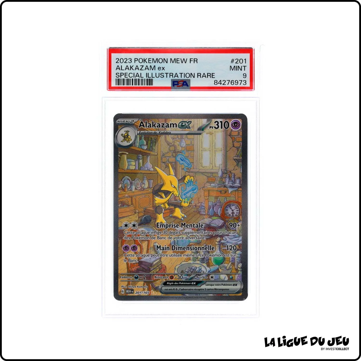 ISR - Pokemon - 151 - Alakazam EX - 201/165 - PSA 9 - Français