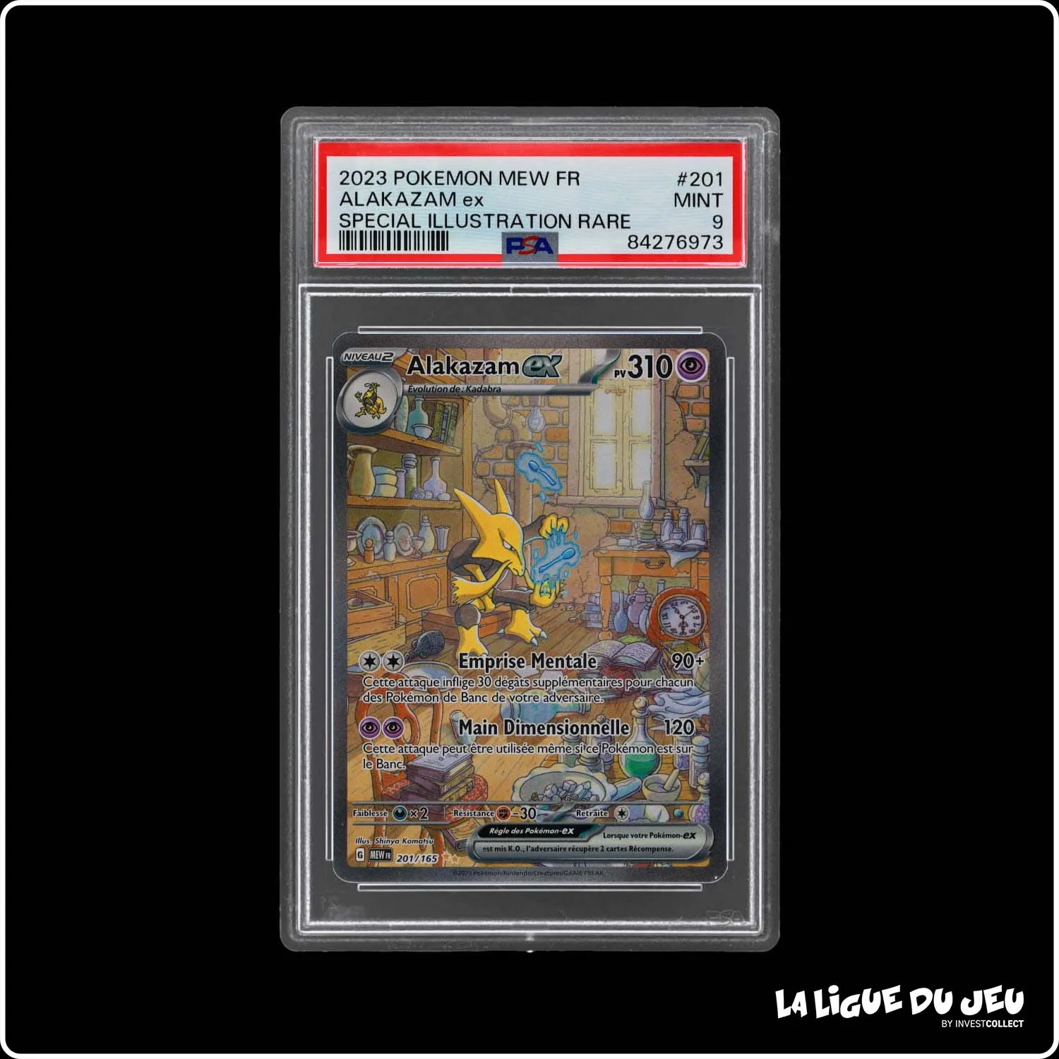 ISR - Pokemon - 151 - Alakazam EX - 201/165 - PSA 9 - Français